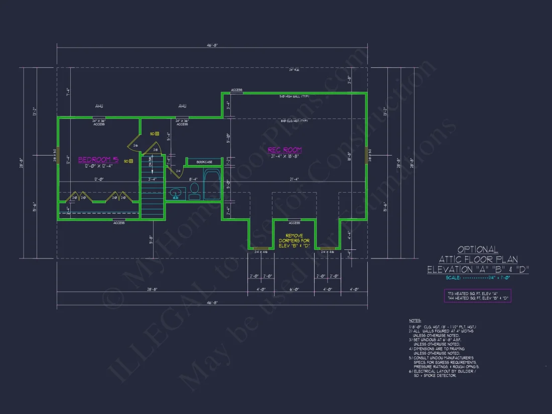 Modern Craftsman house Plan with Spacious Floor Design and CAD Blueprint