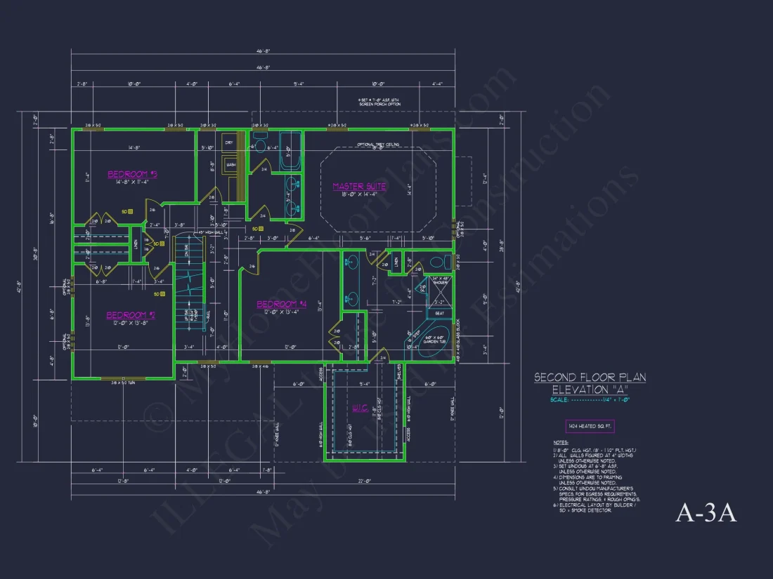 Modern Craftsman house Plan with Spacious Floor Design and CAD Blueprint