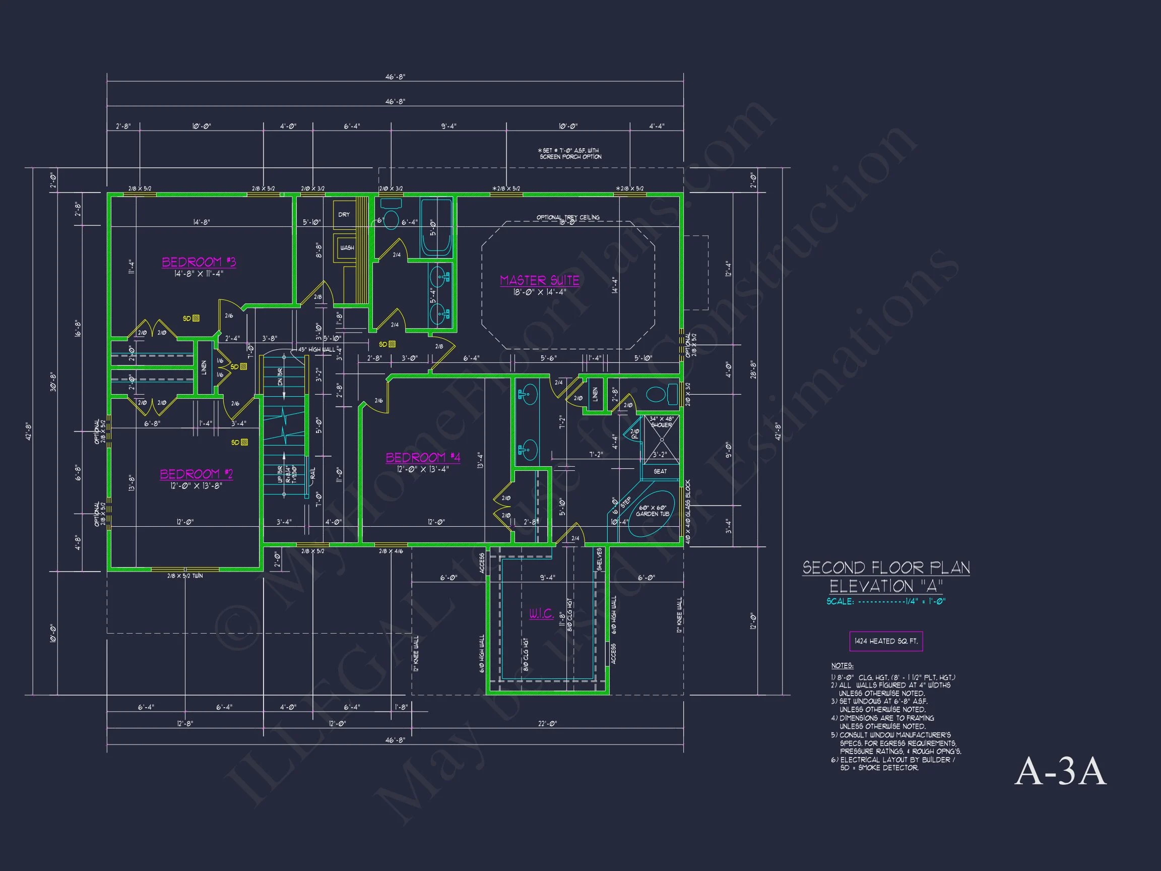 Modern Craftsman house Plan with Spacious Floor Design and CAD Blueprint