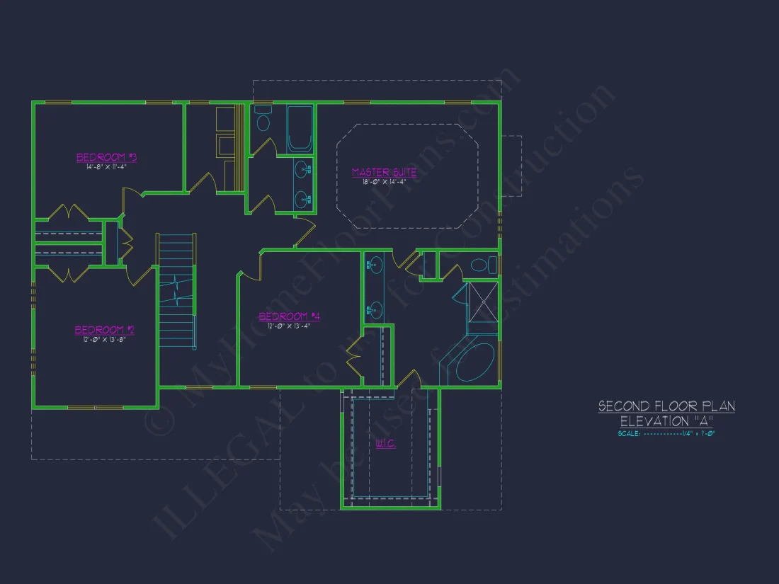 Modern Craftsman house Plan with Spacious Floor Design and CAD Blueprint