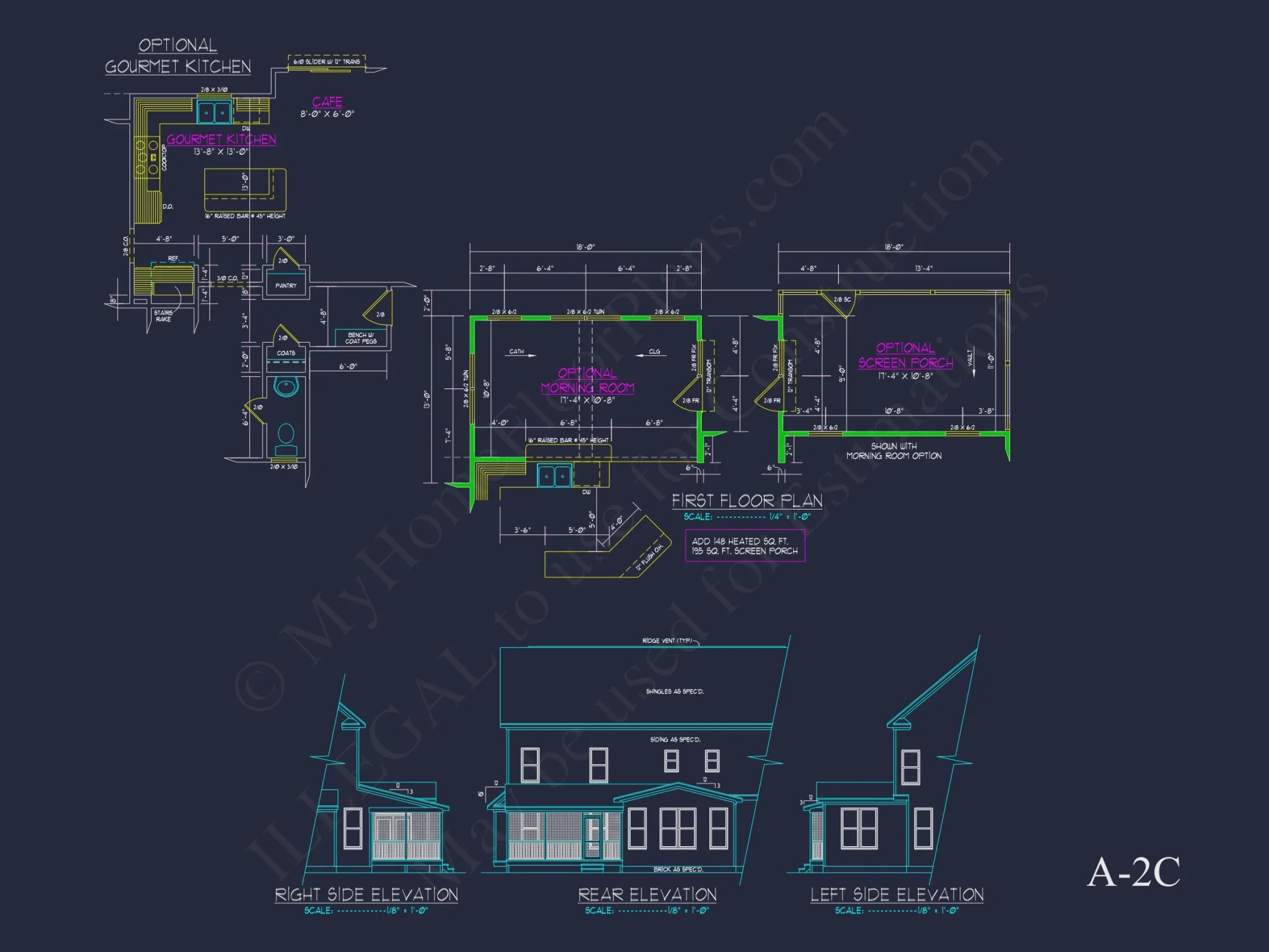 Modern Craftsman house Plan with Spacious Floor Design and CAD Blueprint