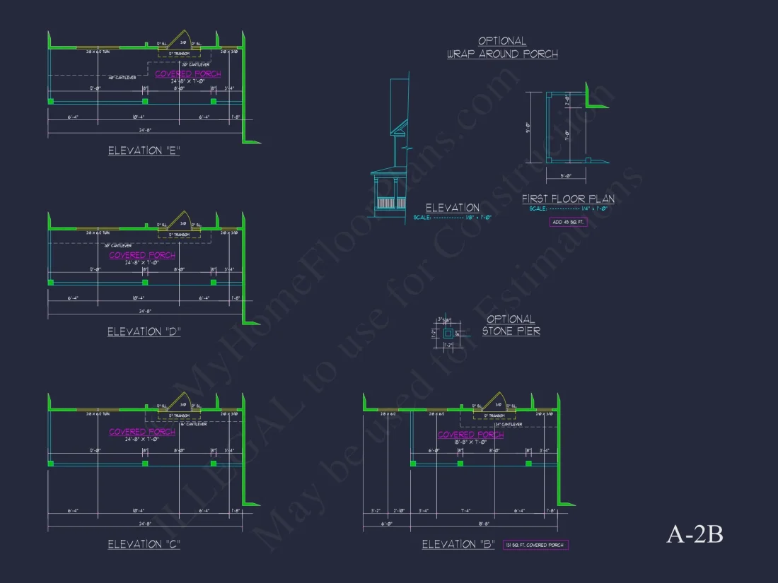 Modern Craftsman house Plan with Spacious Floor Design and CAD Blueprint