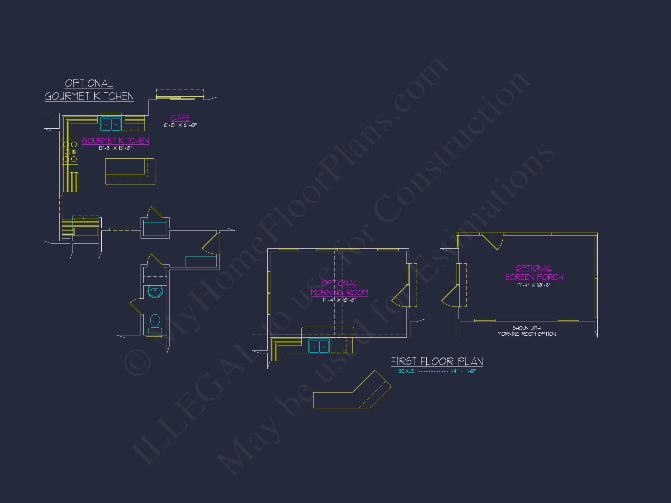 Modern Craftsman house Plan with Spacious Floor Design and CAD Blueprint
