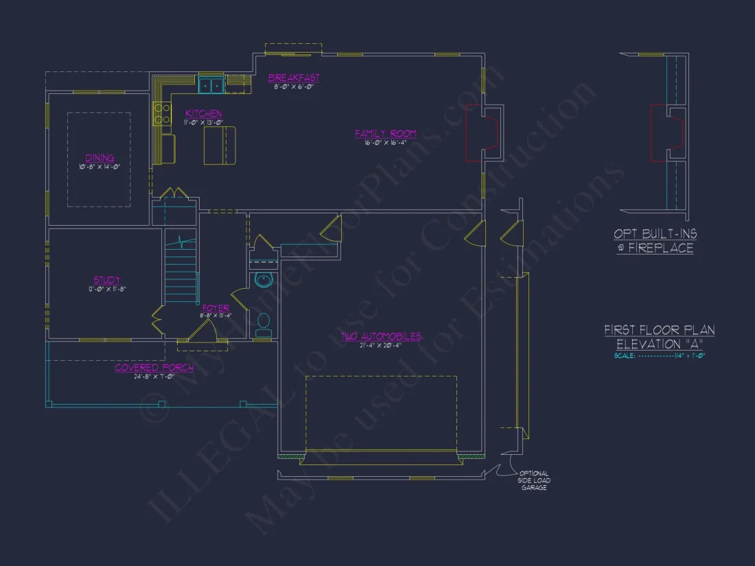 Modern Craftsman house Plan with Spacious Floor Design and CAD Blueprint