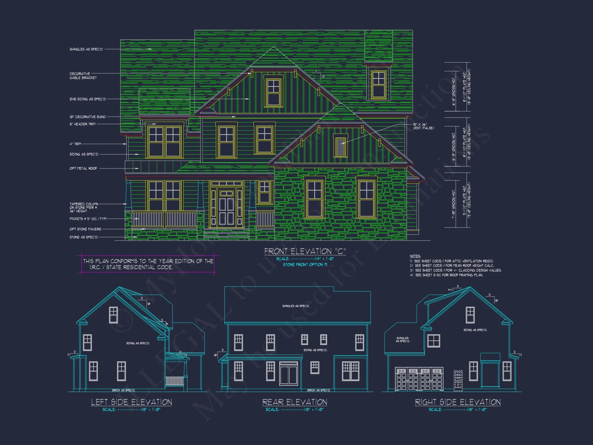 Modern Craftsman house Plan with Spacious Floor Design and CAD Blueprint
