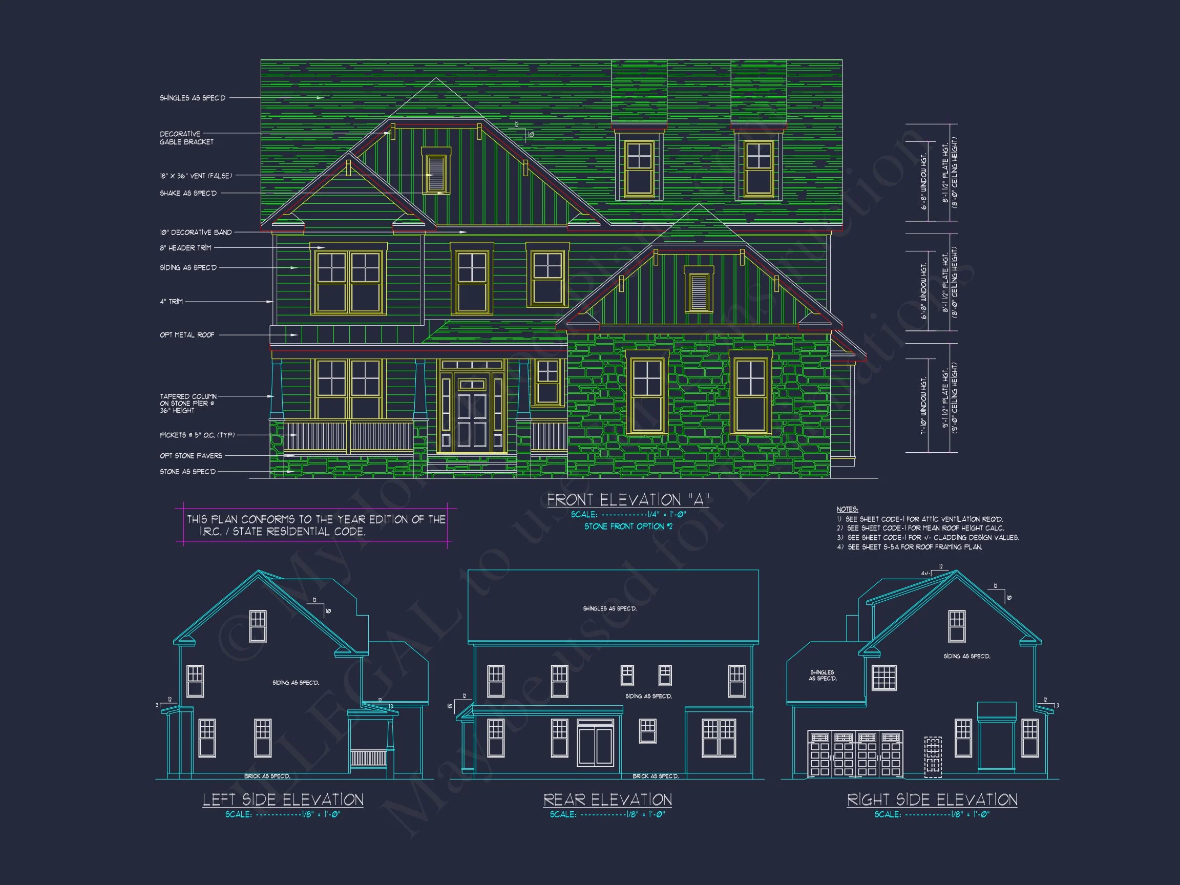 Modern Craftsman house Plan with Spacious Floor Design and CAD Blueprint