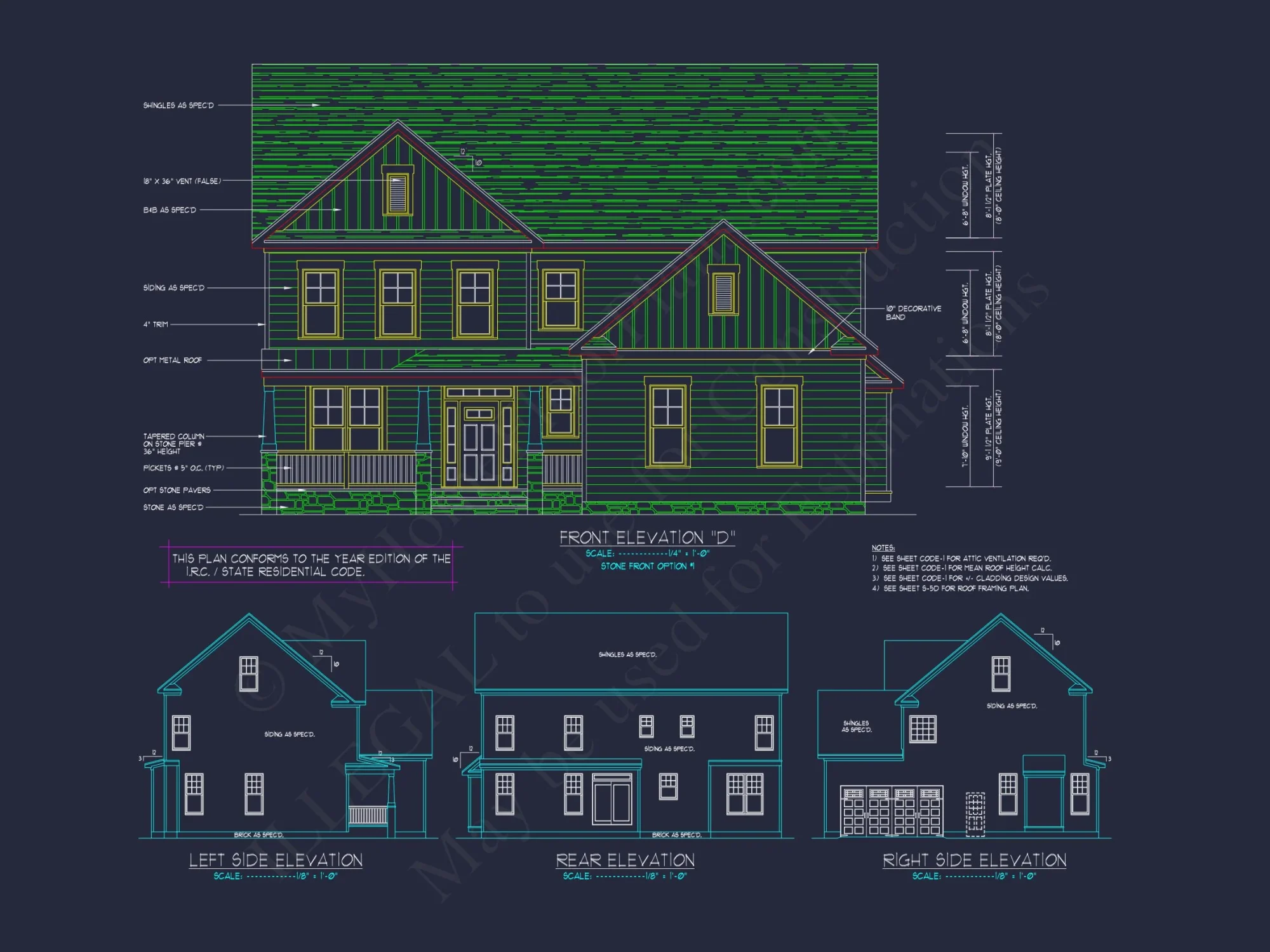 Modern Craftsman house Plan with Spacious Floor Design and CAD Blueprint