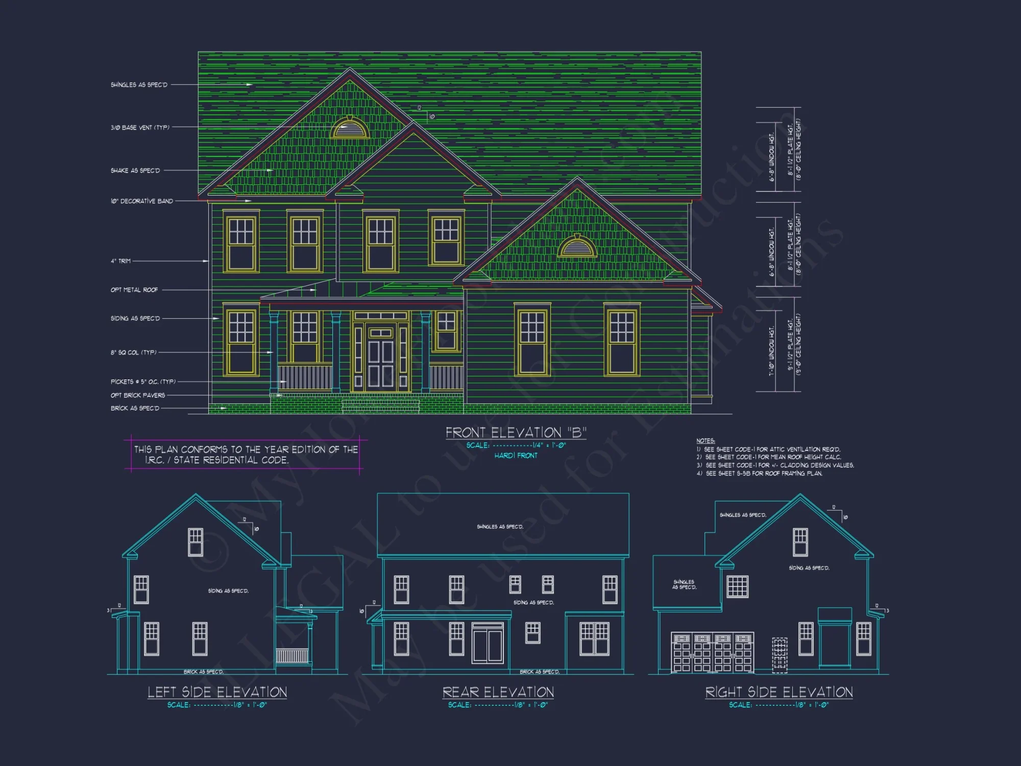 Modern Craftsman house Plan with Spacious Floor Design and CAD Blueprint
