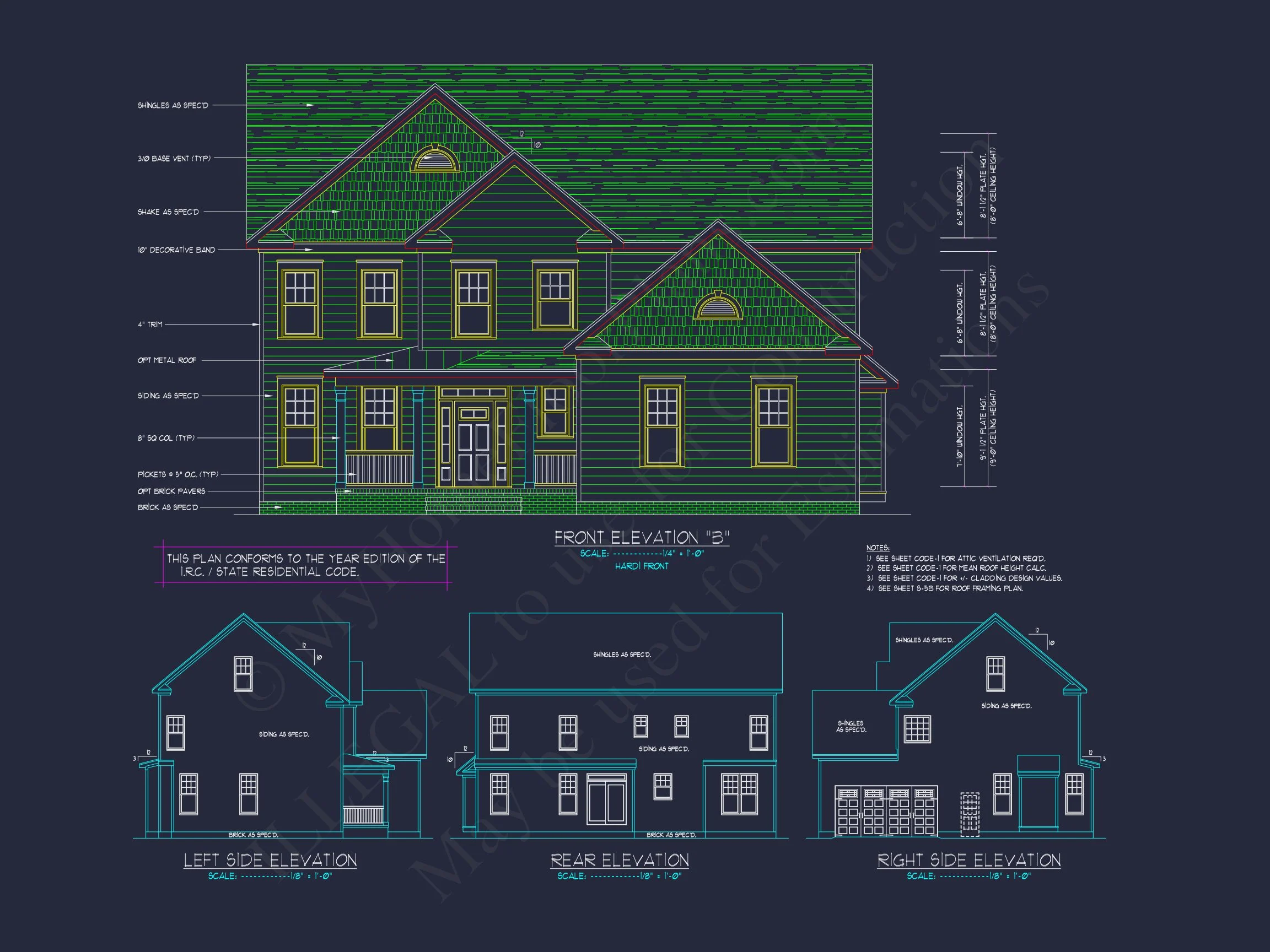 Modern Craftsman house Plan with Spacious Floor Design and CAD Blueprint