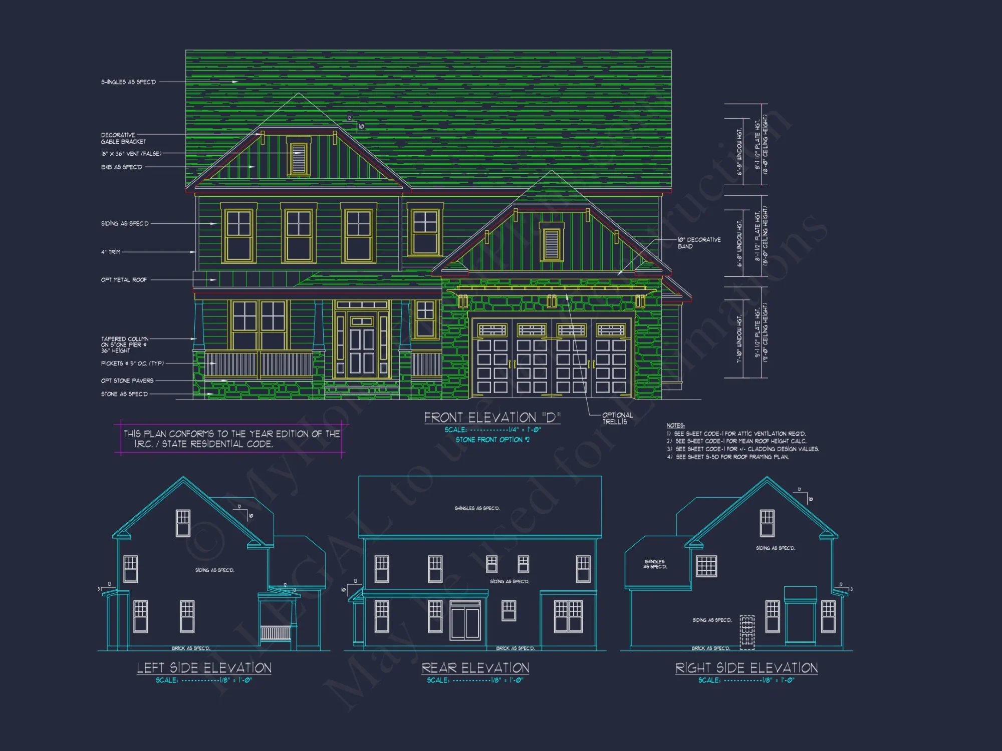 Modern Craftsman house Plan with Spacious Floor Design and CAD Blueprint