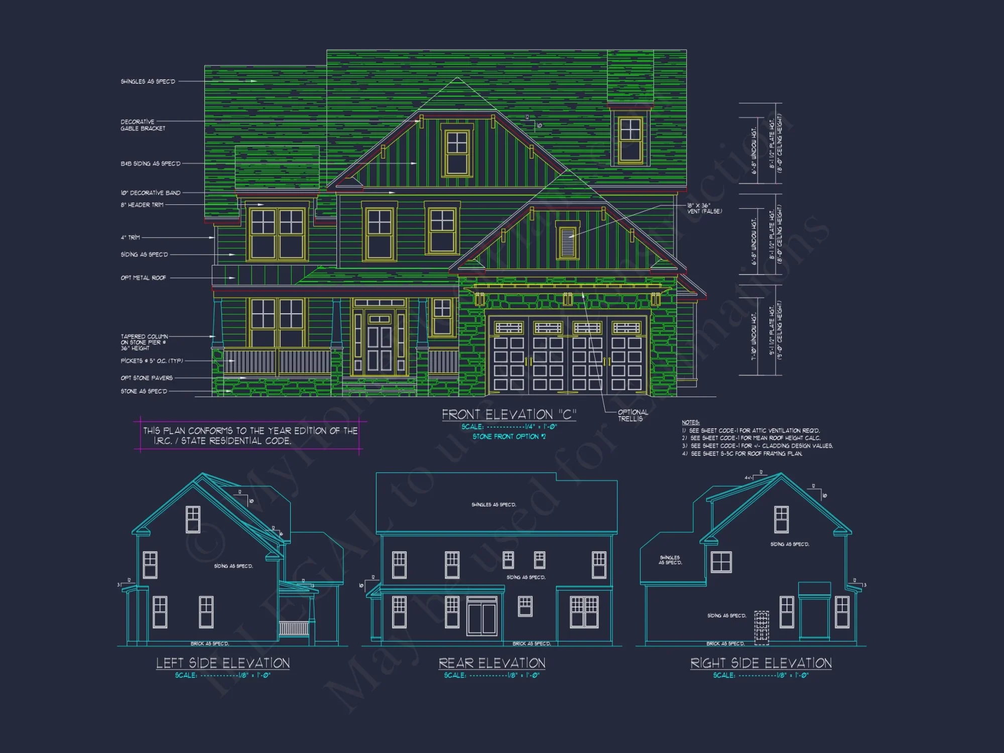 Modern Craftsman house Plan with Spacious Floor Design and CAD Blueprint