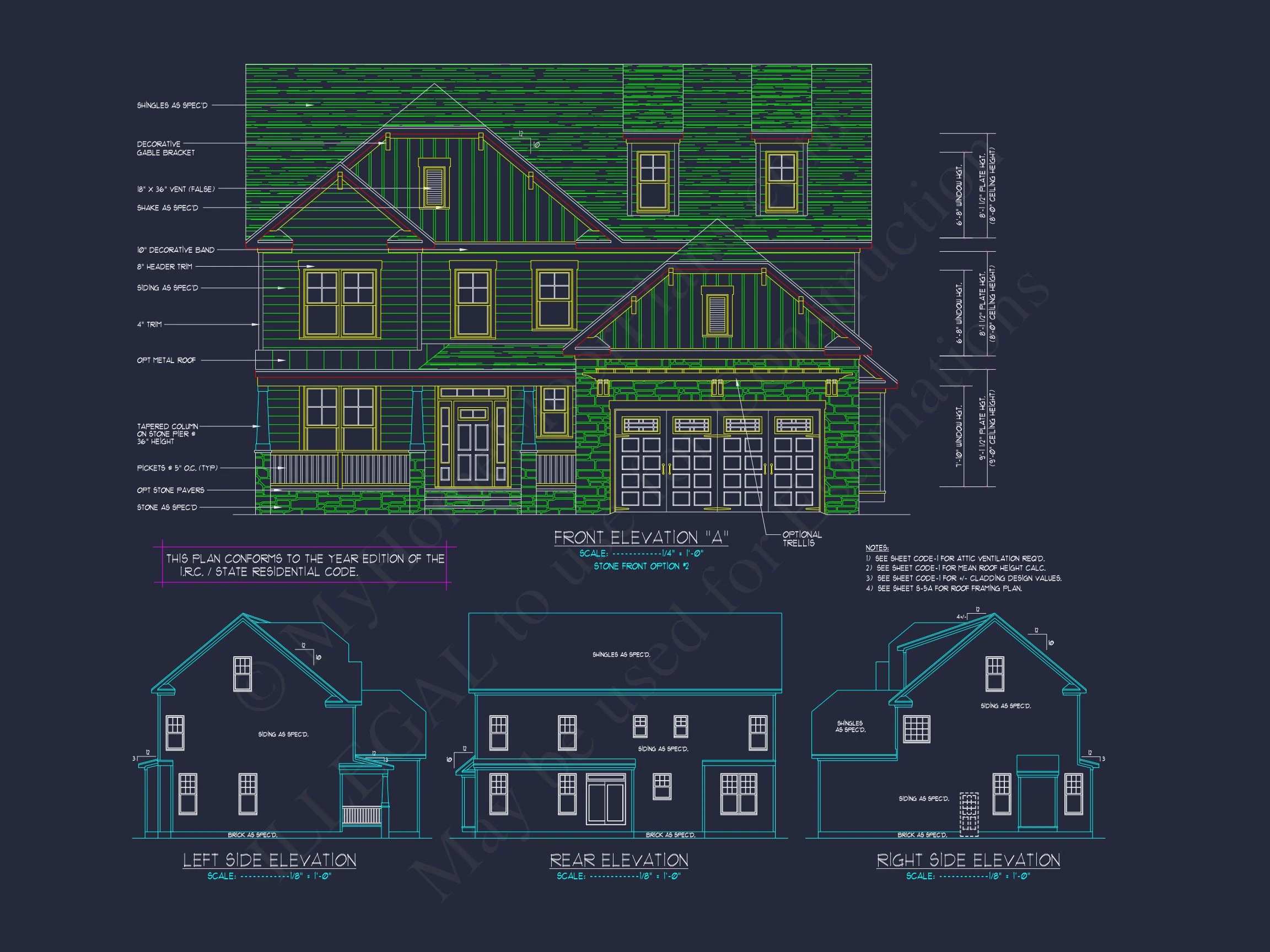 Modern Craftsman house Plan with Spacious Floor Design and CAD Blueprint