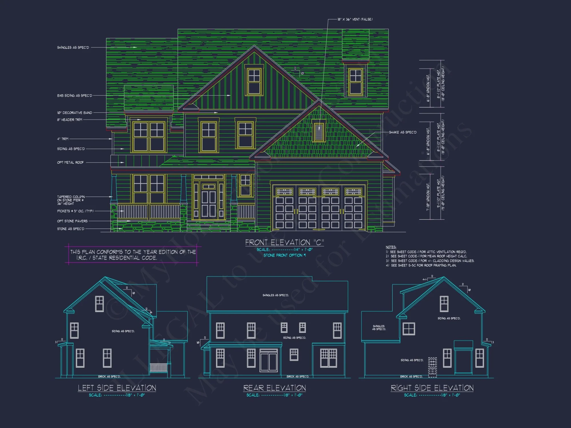 Modern Craftsman house Plan with Spacious Floor Design and CAD Blueprint