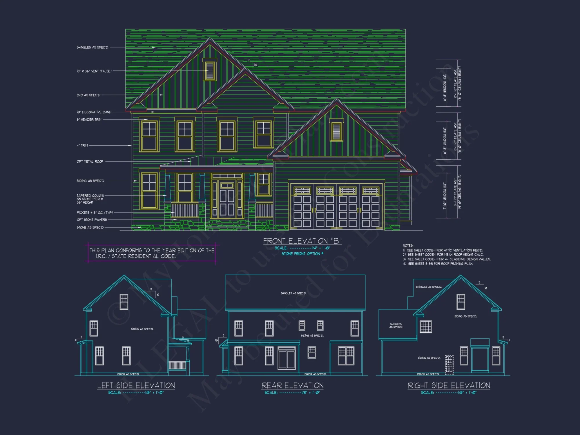 Modern Craftsman house Plan with Spacious Floor Design and CAD Blueprint