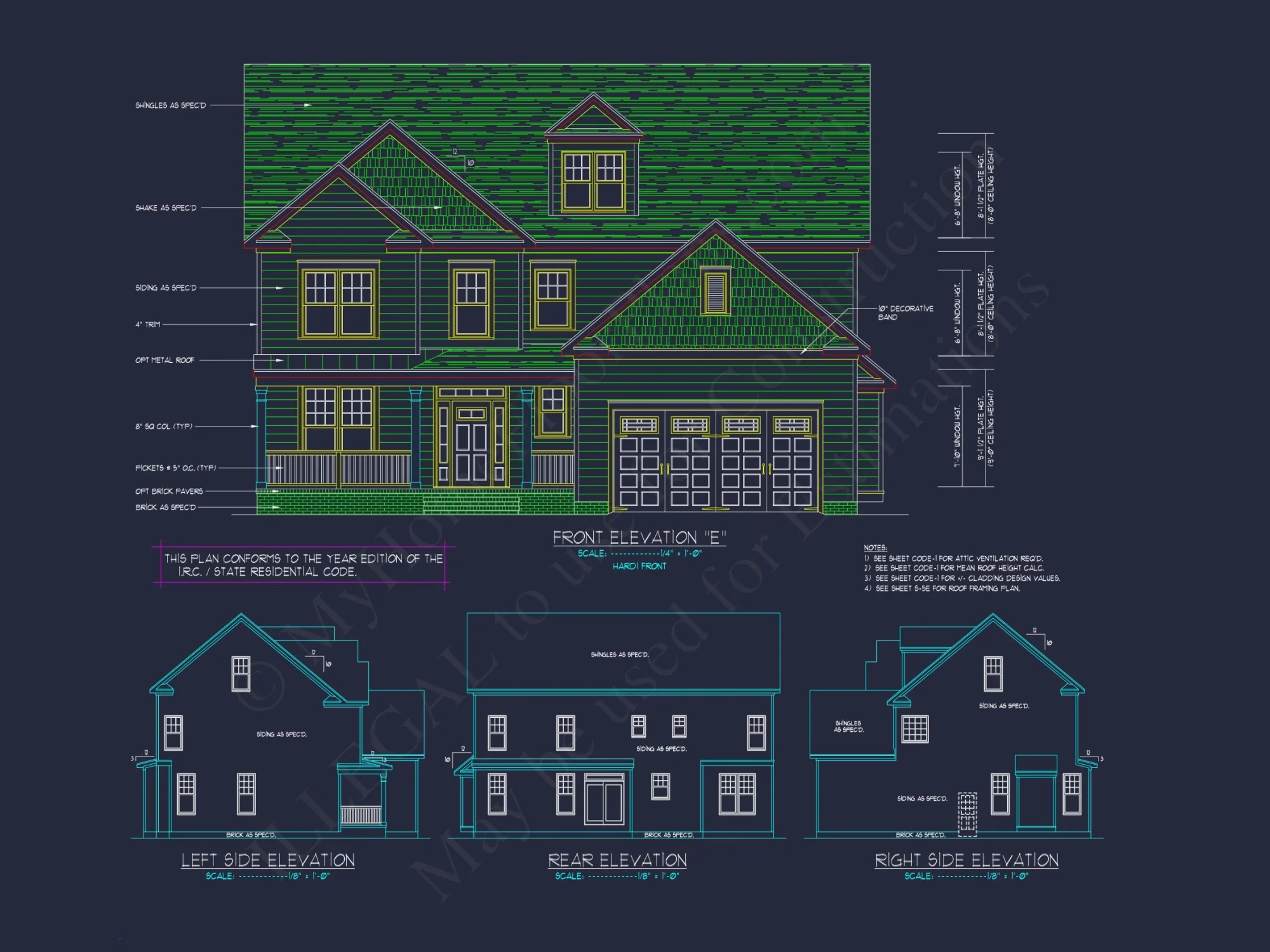 Modern Craftsman house Plan with Spacious Floor Design and CAD Blueprint