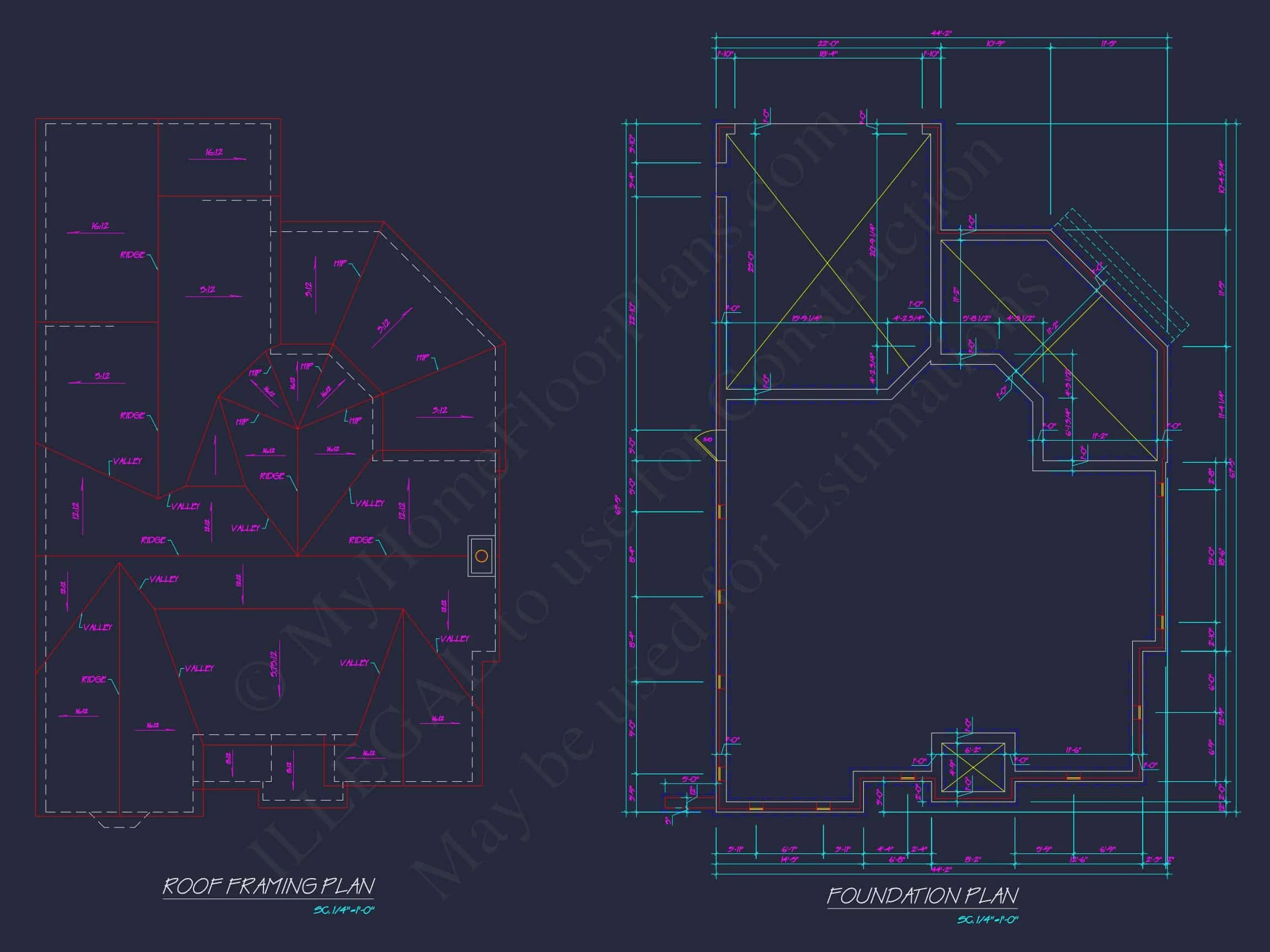 Traditional 2-Story house Plan & Blueprint Designs (2547 Sq Ft)