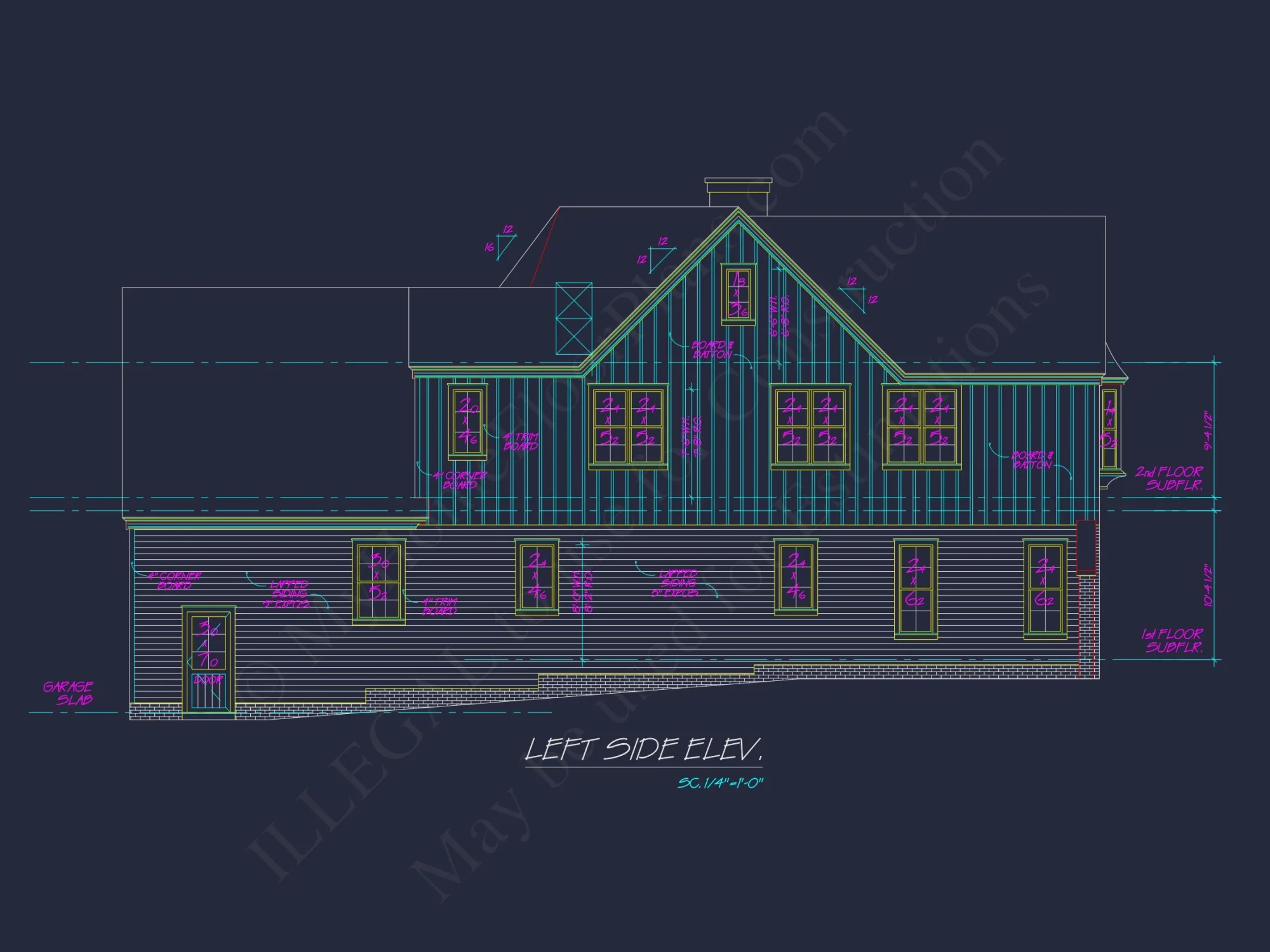 Traditional 2-Story house Plan & Blueprint Designs (2547 Sq Ft)