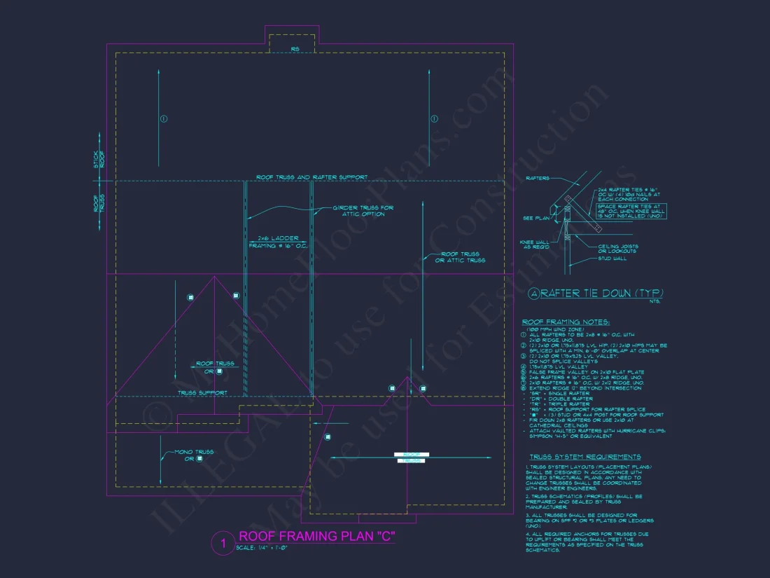 Modern house Plan with 4 Bedrooms, CAD Designs & Blueprint