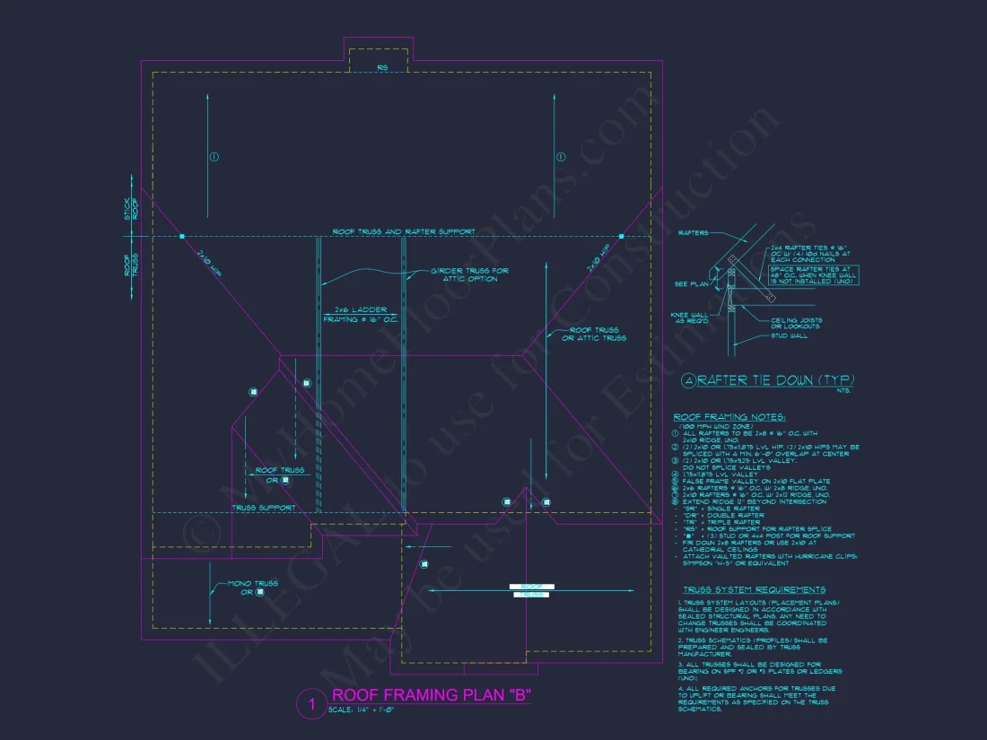 Modern house Plan with 4 Bedrooms, CAD Designs & Blueprint
