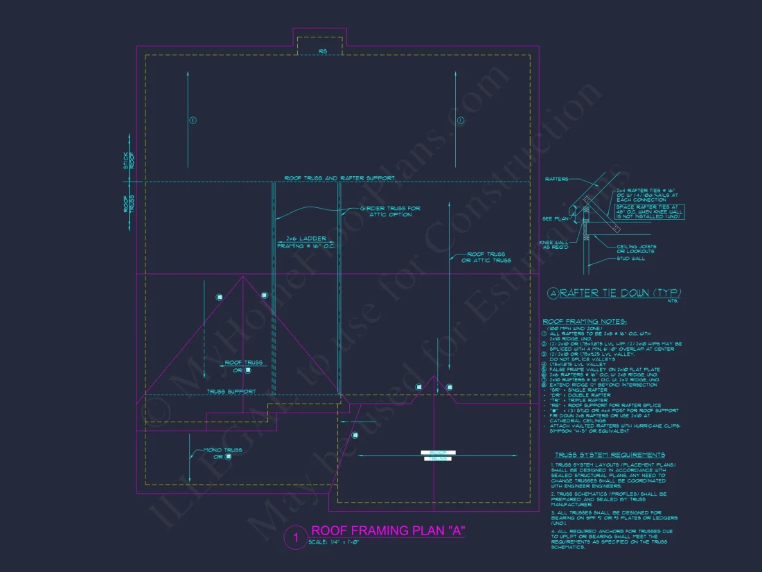 Modern house Plan with 4 Bedrooms, CAD Designs & Blueprint
