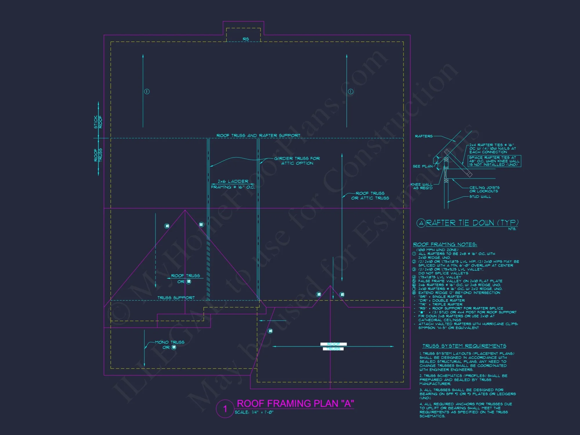 Modern house Plan with 4 Bedrooms, CAD Designs & Blueprint