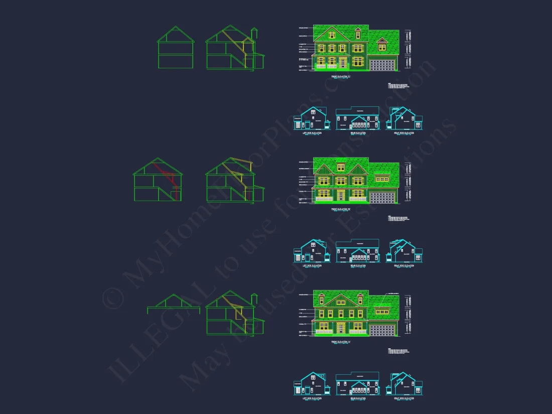 house Design Blueprint with Floor Plans and Architectural CAD