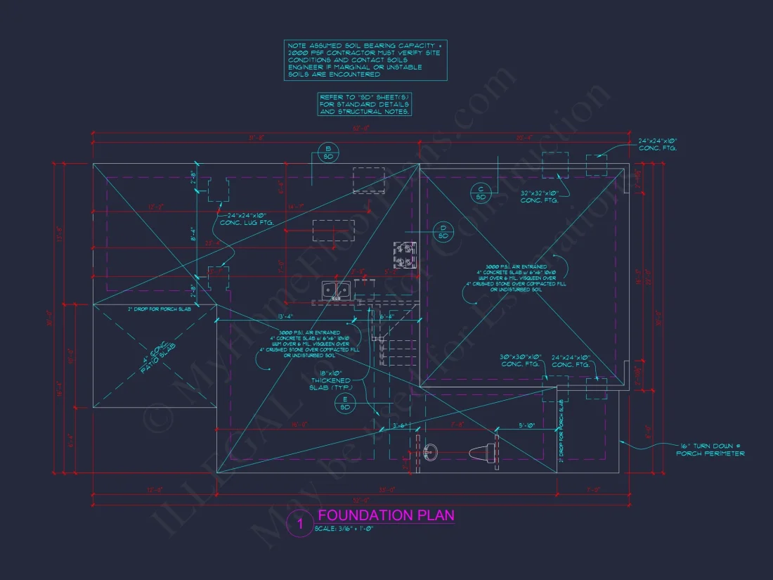 Traditional Craftsman house Plan - CAD Floor Plan & Designs