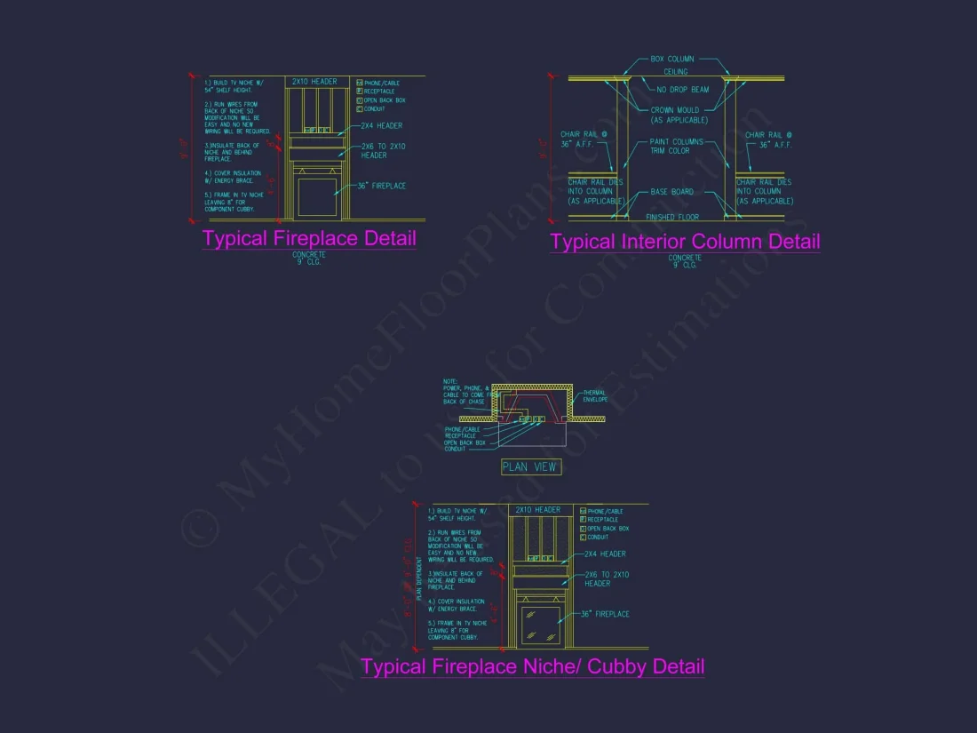 Traditional Craftsman house Plan - CAD Floor Plan & Designs