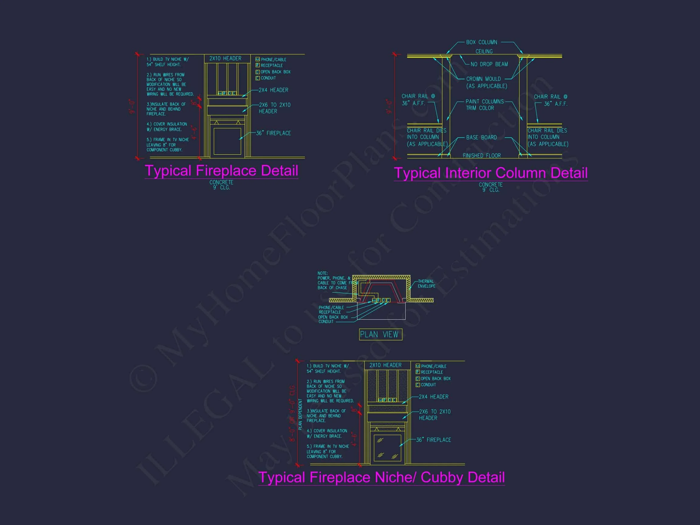 Traditional Craftsman house Plan - CAD Floor Plan & Designs