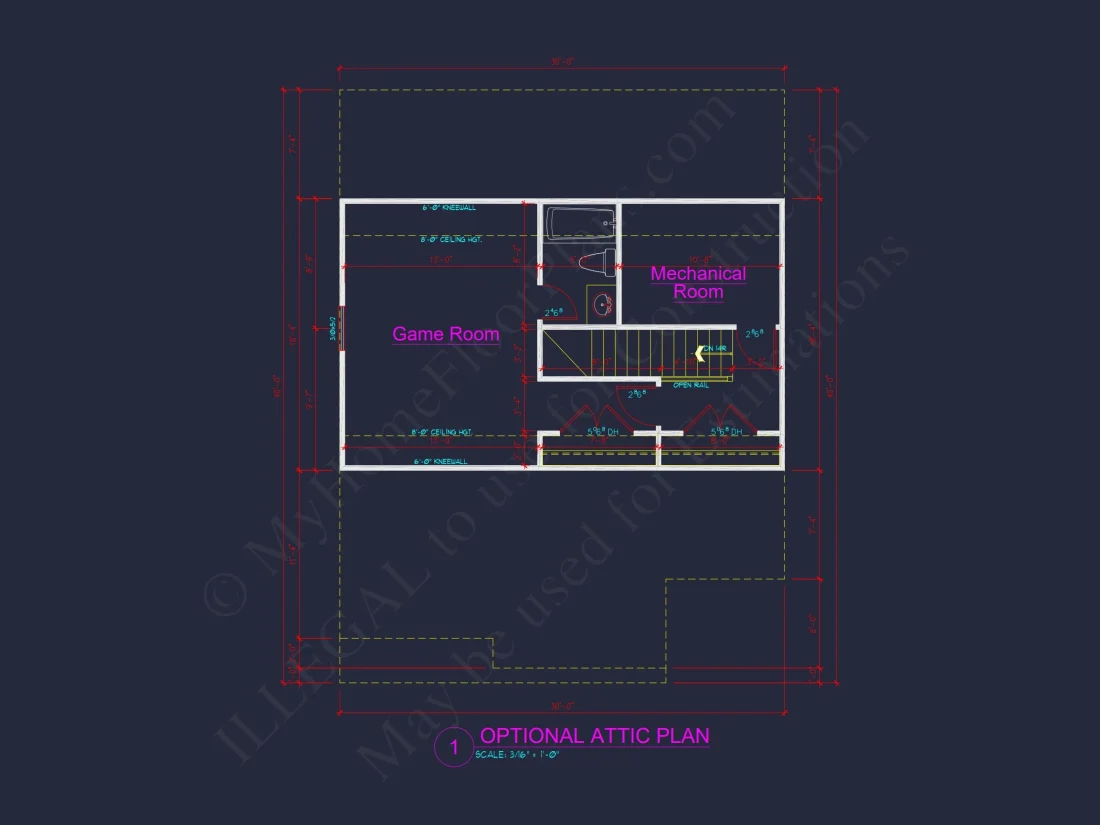 Traditional Craftsman house Plan - CAD Floor Plan & Designs
