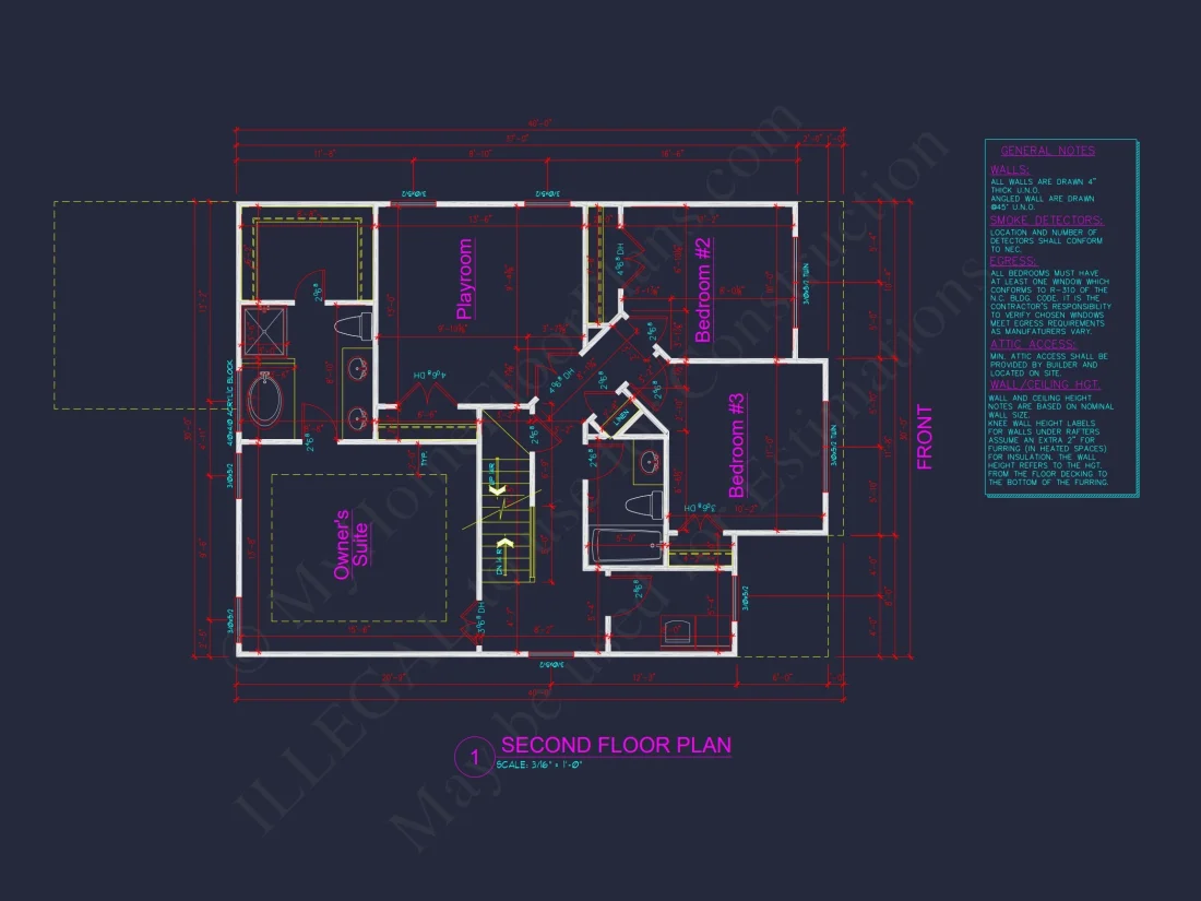 Traditional Craftsman house Plan - CAD Floor Plan & Designs