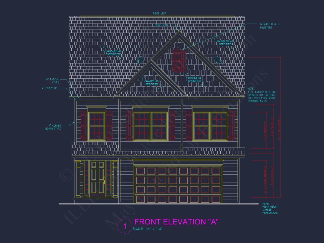 Traditional Craftsman house Plan - CAD Floor Plan & Designs