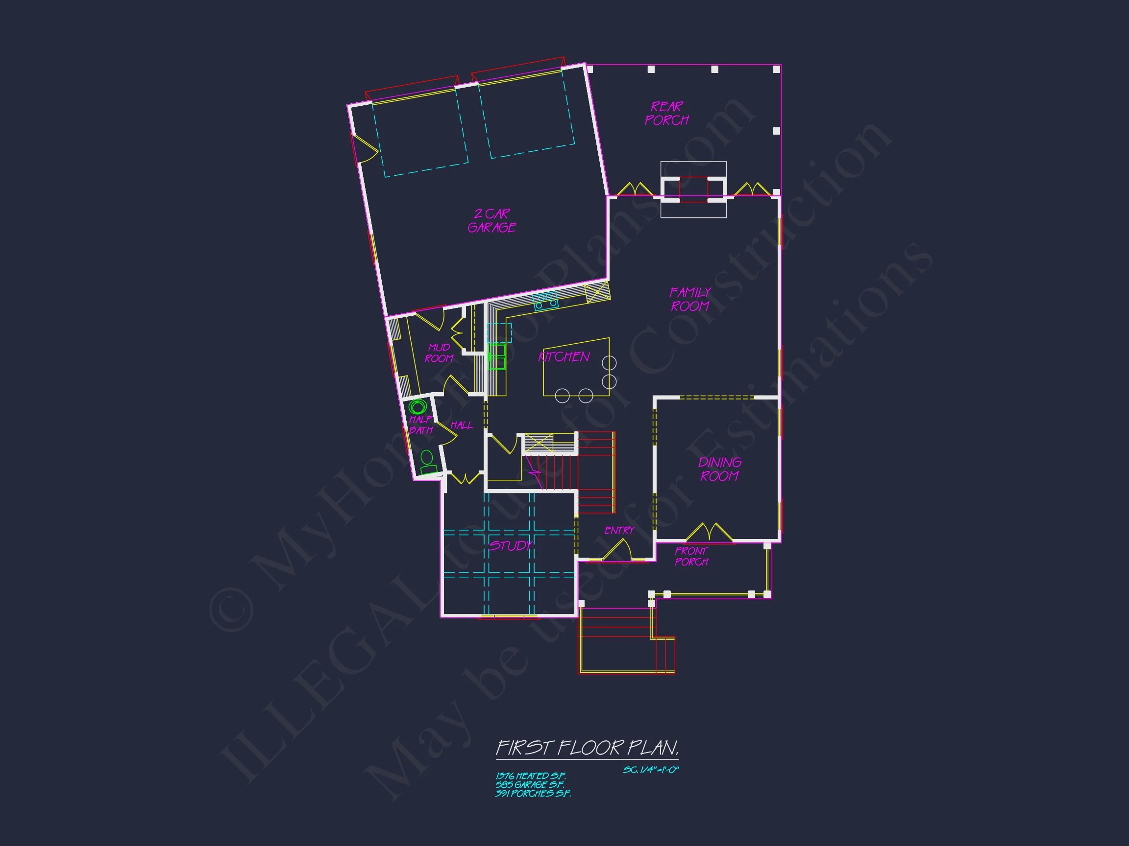 10-1469 HOUSE PLAN - Traditional 2-Story House Plan with 4 Bedrooms & 3 Baths (Blueprint) 6 Traditional 2-Story house Plan with 4 Bedrooms & 3 Baths (Blueprint)