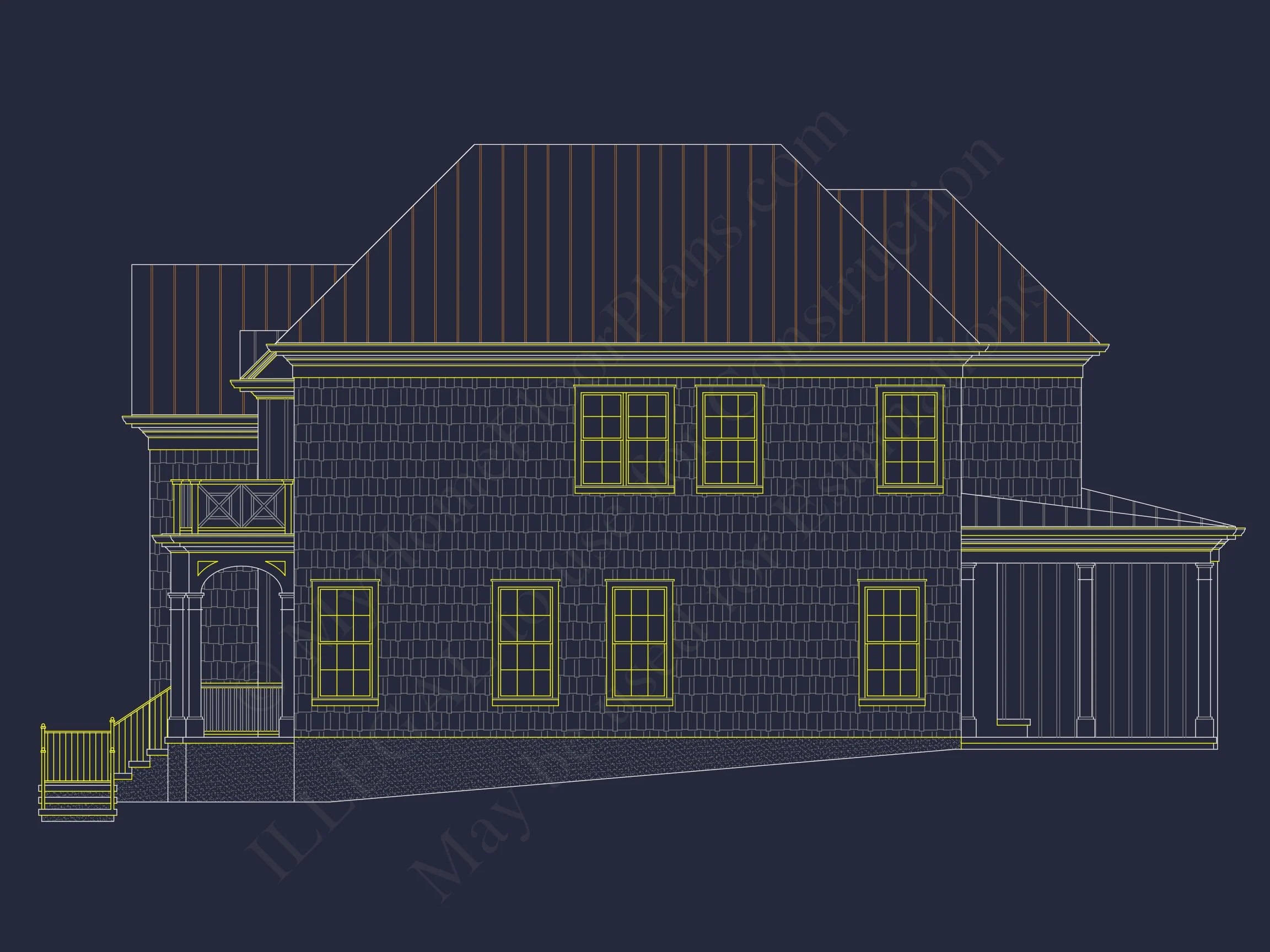 10-1469 HOUSE PLAN - Traditional 2-Story House Plan with 4 Bedrooms & 3 Baths (Blueprint) 5 Traditional 2-Story house Plan with 4 Bedrooms & 3 Baths (Blueprint)