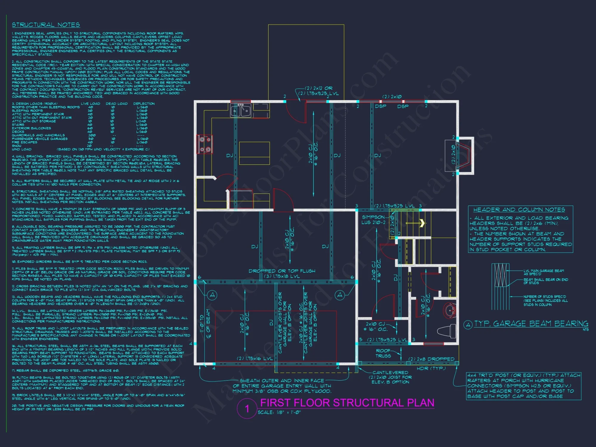 Modern Craftsman house Plan with Open Floor Plan and CAD Designs