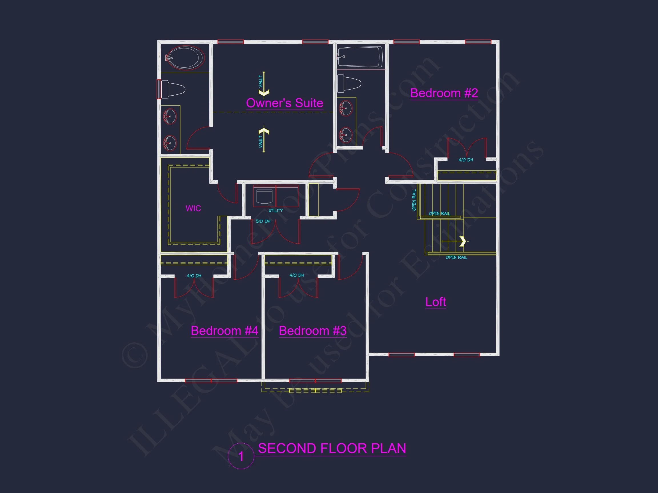 10-1458 HOUSE PLAN - Traditional Craftsman House Plan – 2-Story Home with 4 Bedrooms & Open Layout (2,866 Sq. Ft.) 10 Modern Craftsman house Plan with Open Floor Plan and CAD Designs