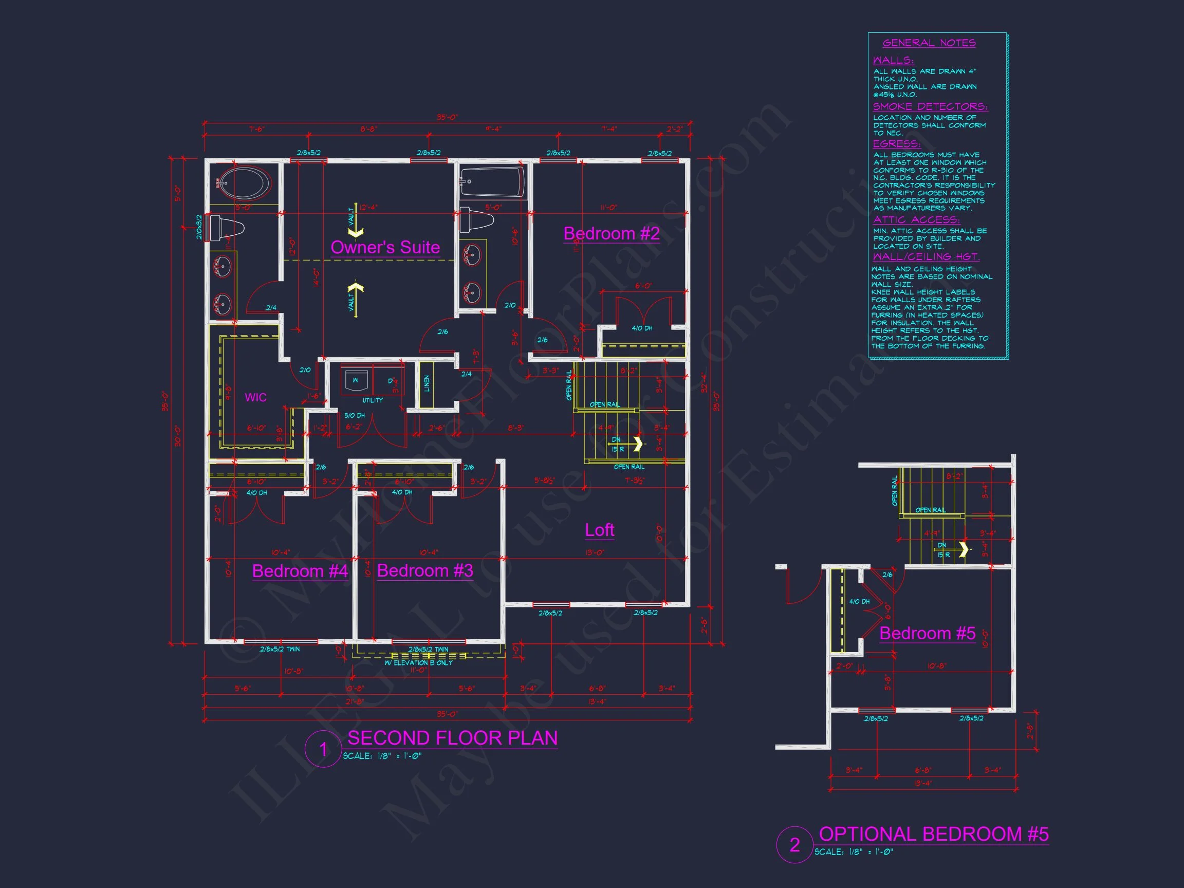 10-1458 HOUSE PLAN - Traditional Craftsman House Plan – 2-Story Home with 4 Bedrooms & Open Layout (2,866 Sq. Ft.) 8 Modern Craftsman house Plan with Open Floor Plan and CAD Designs