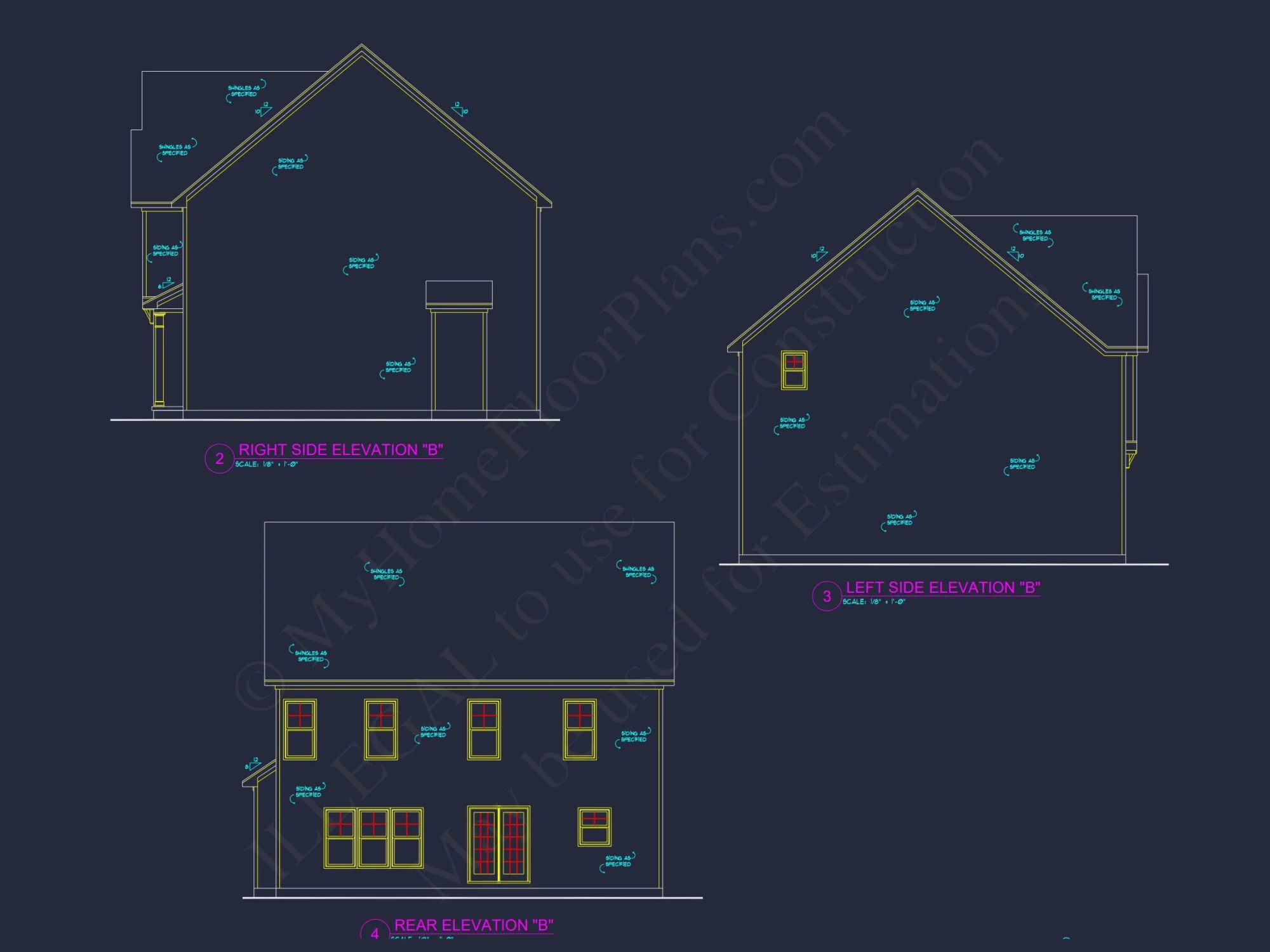 Modern Craftsman house Plan with Open Floor Plan and CAD Designs