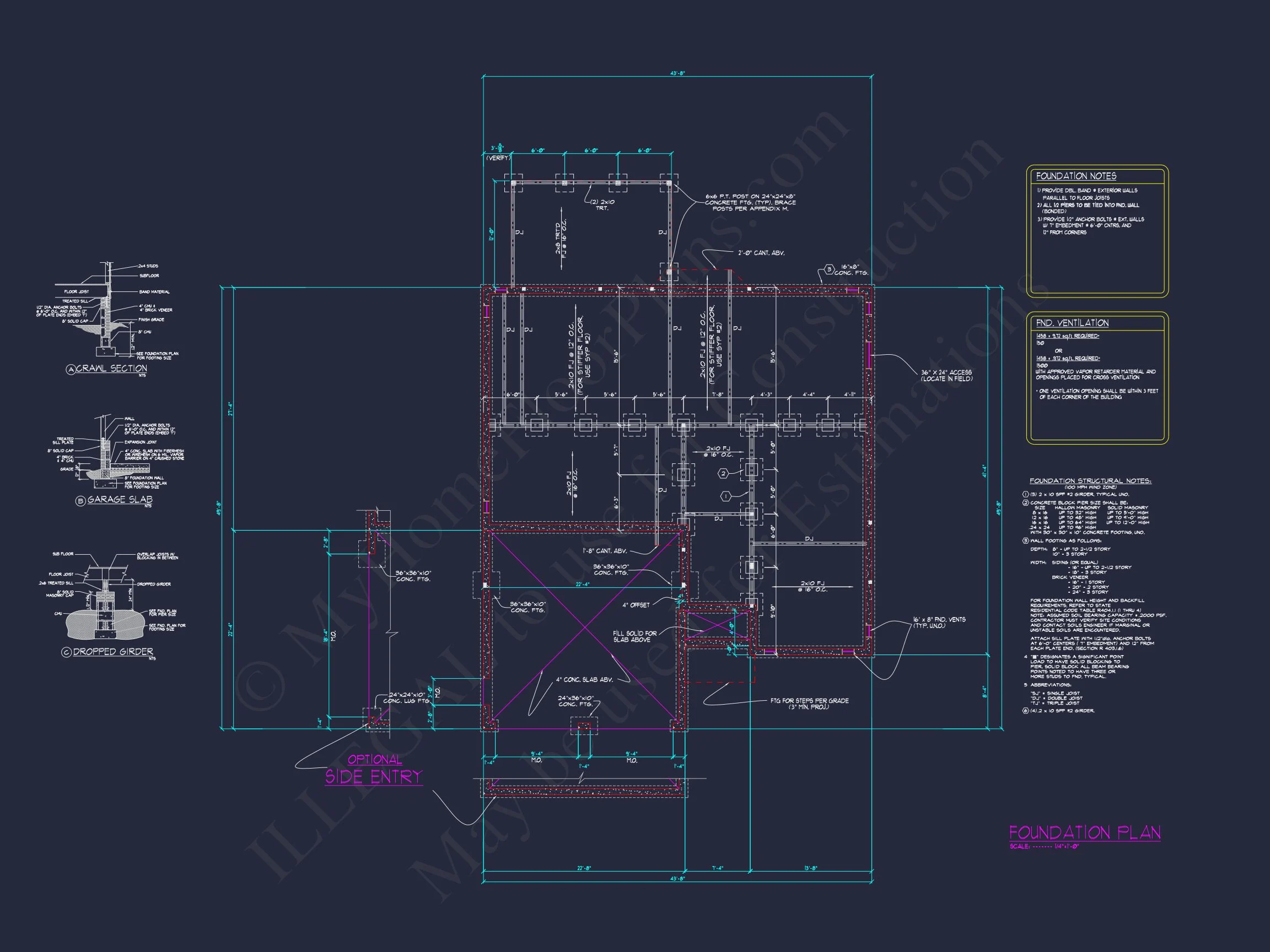 Customizable house Blueprint with CAD Designs and Open Floor Plans