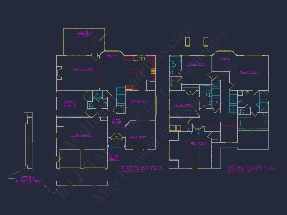 Customizable house Blueprint with CAD Designs and Open Floor Plans