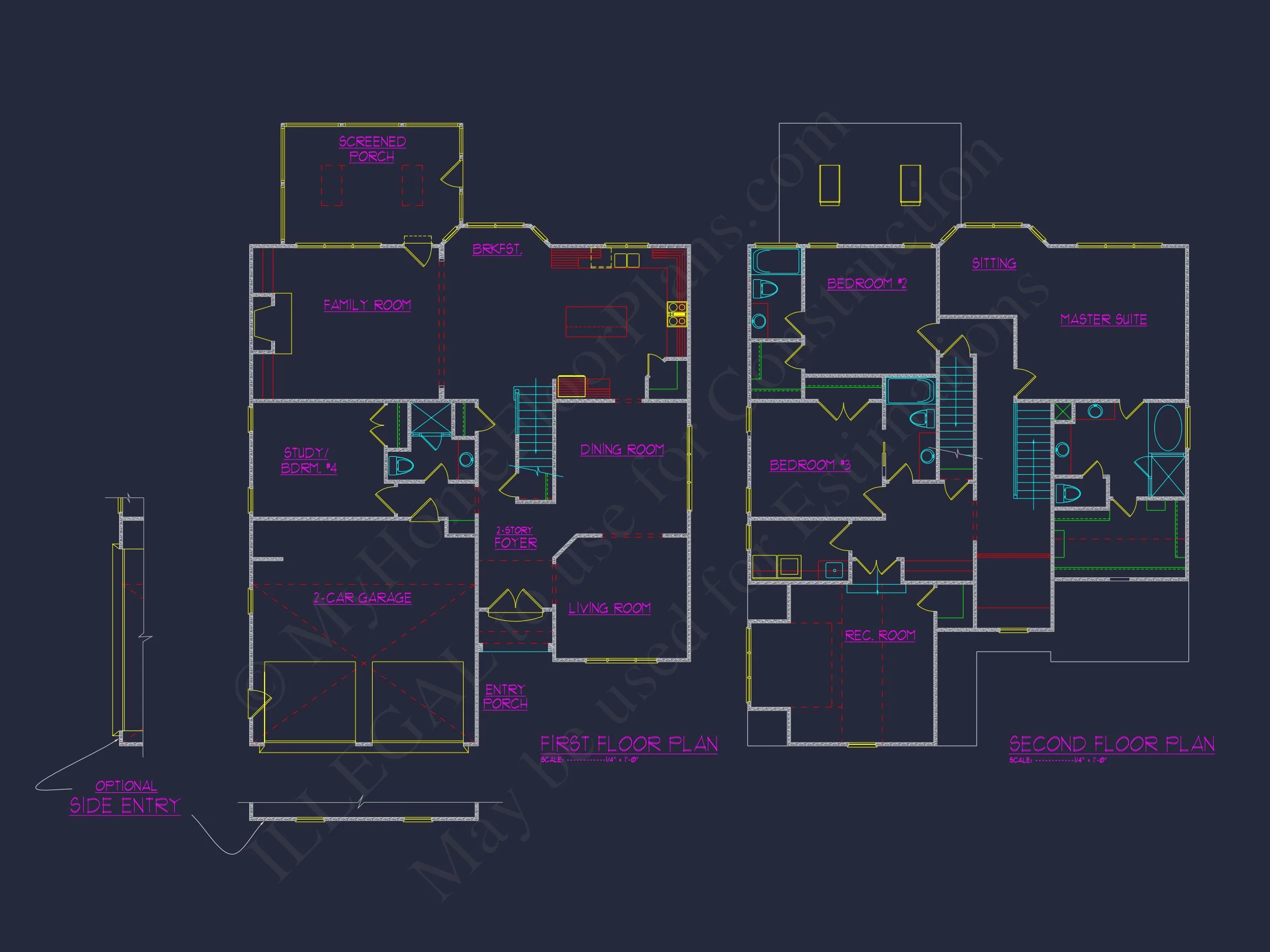 Customizable house Blueprint with CAD Designs and Open Floor Plans