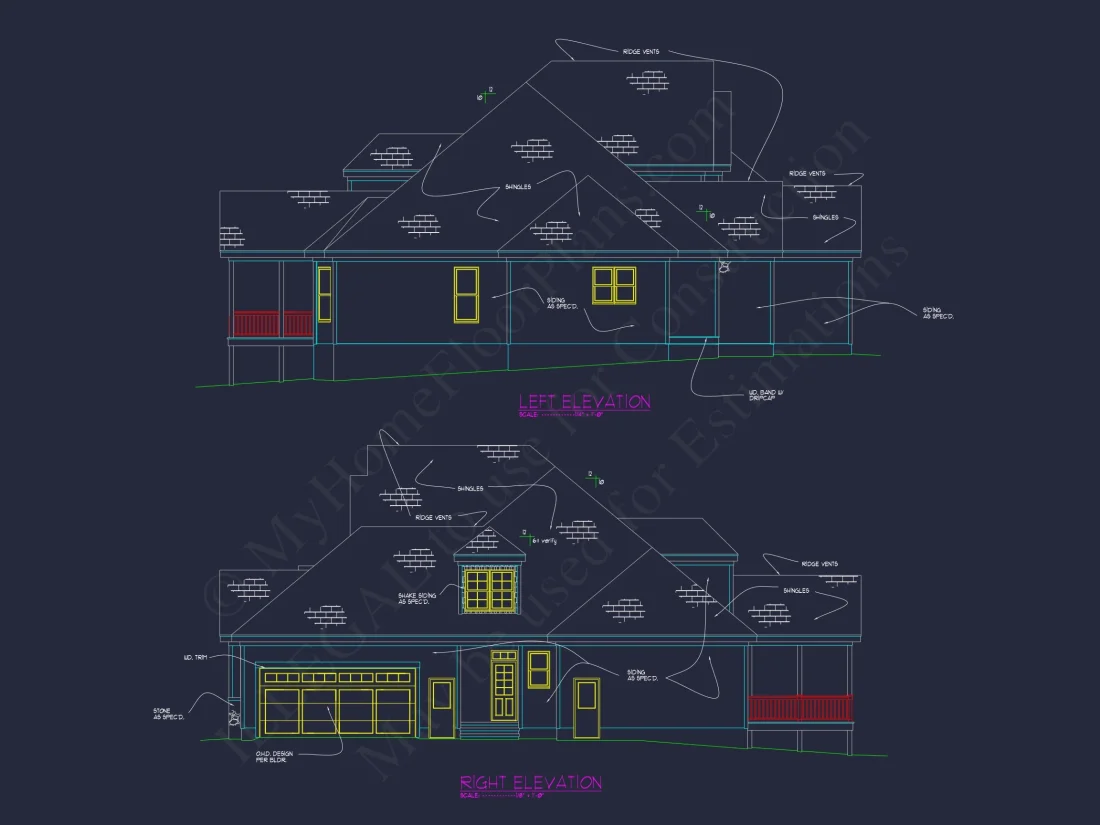 Timeless house Floor Plan with Architectural Blueprint Designs