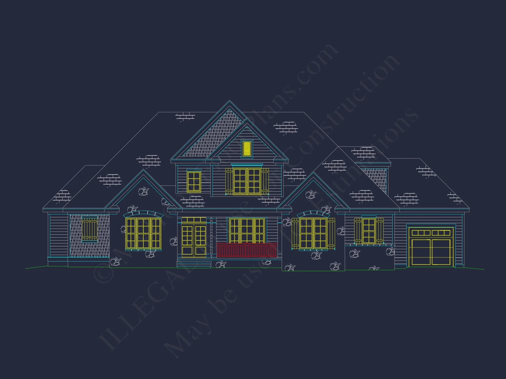 Timeless house Floor Plan with Architectural Blueprint Designs