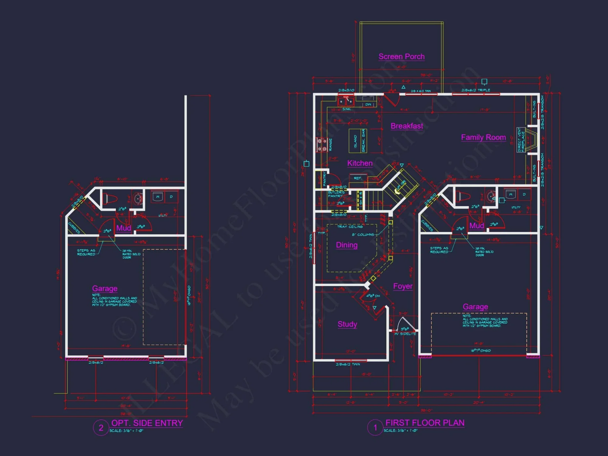 Modern Craftsman house Plan: Floor Plans, CAD & Designs