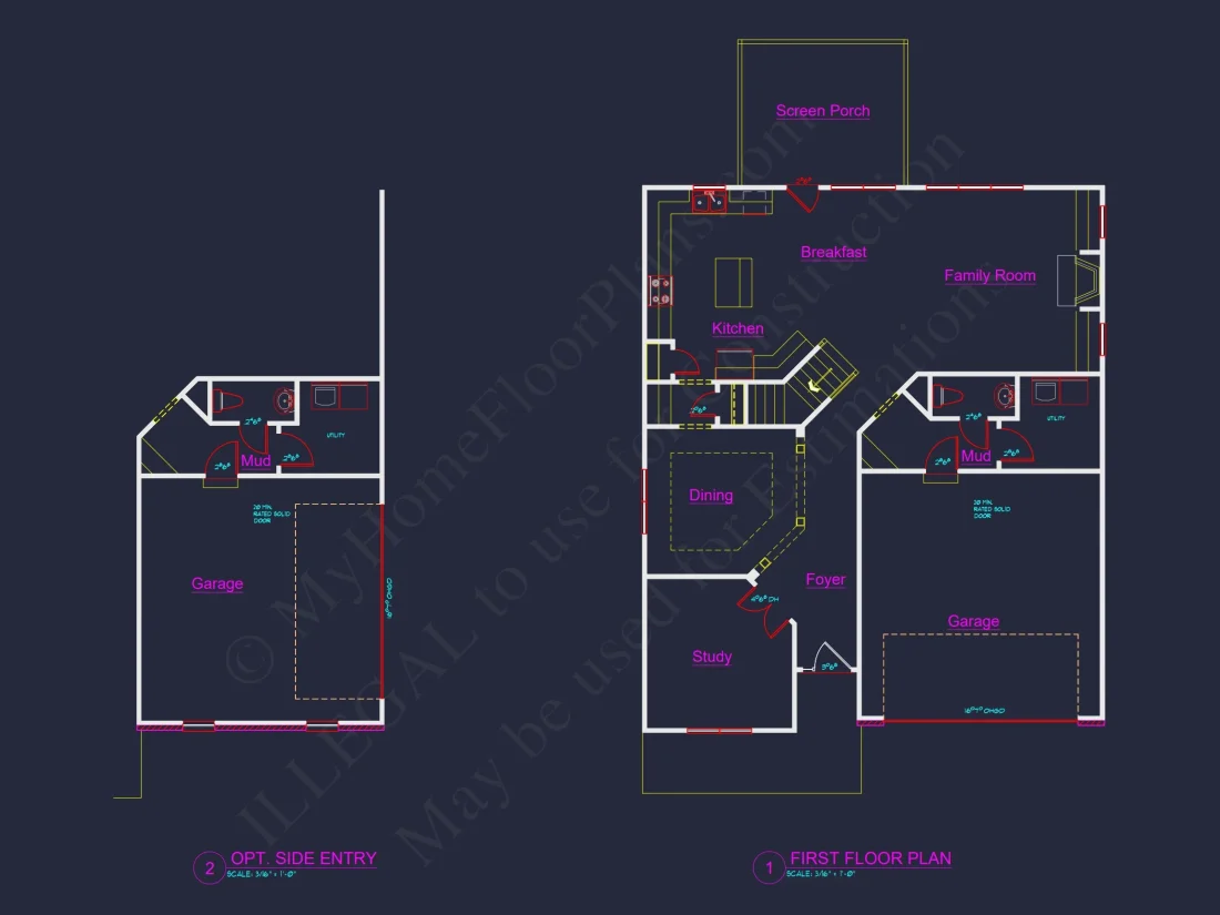 Modern Craftsman house Plan: Floor Plans, CAD & Designs