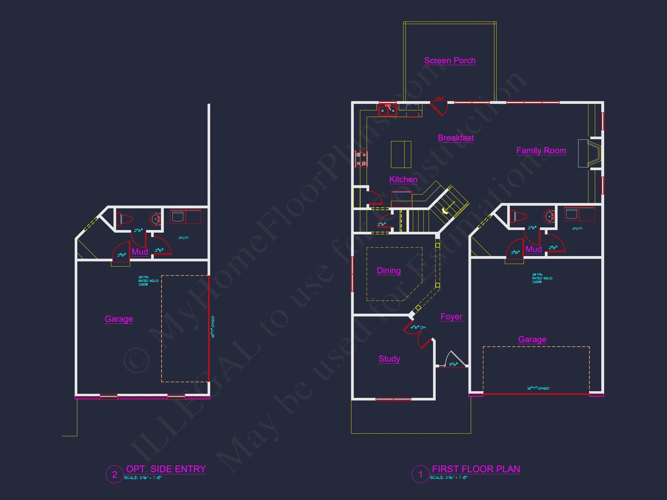 Modern Craftsman house Plan: Floor Plans, CAD & Designs