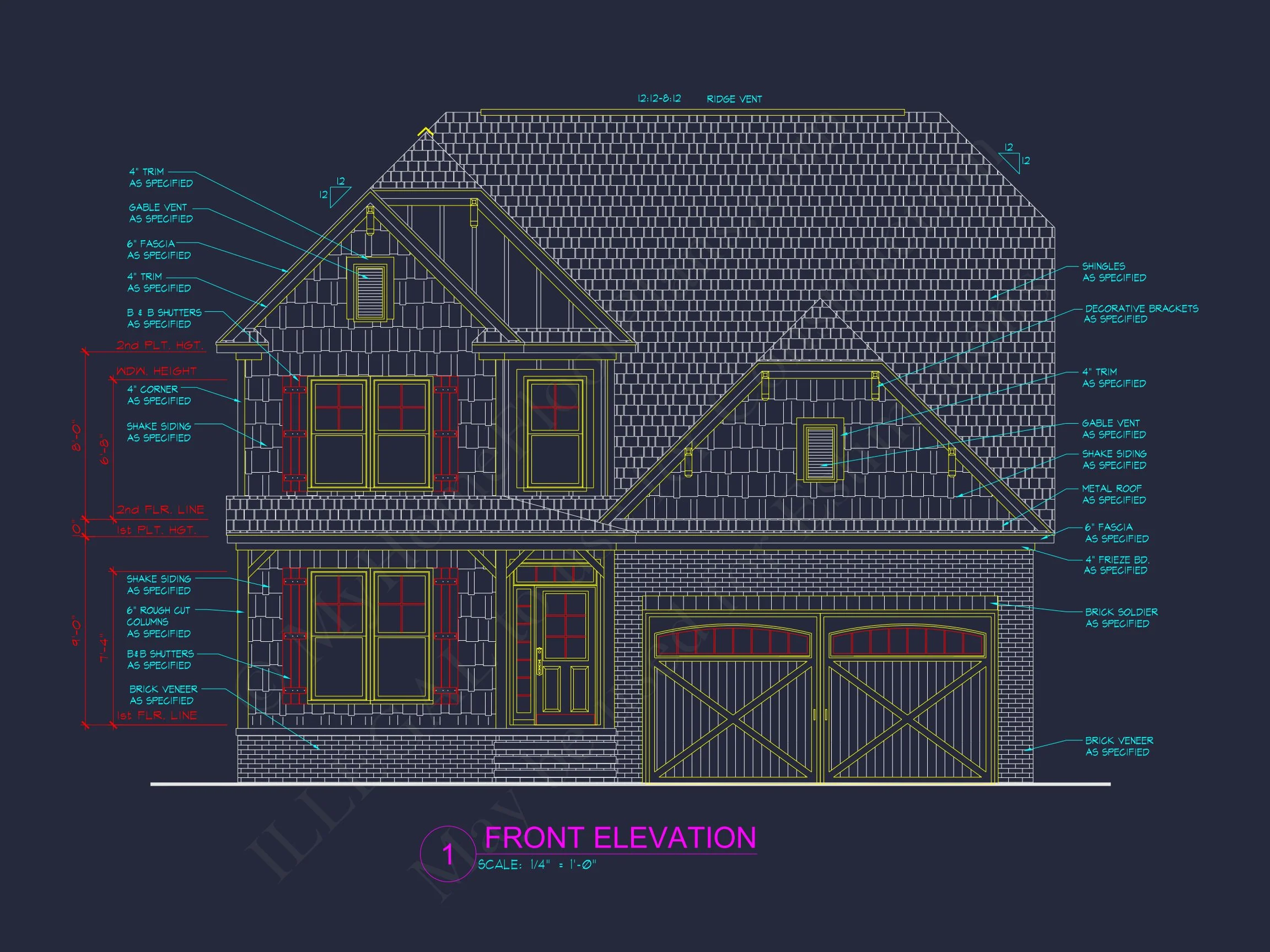 Modern Craftsman house Plan: Floor Plans, CAD & Designs