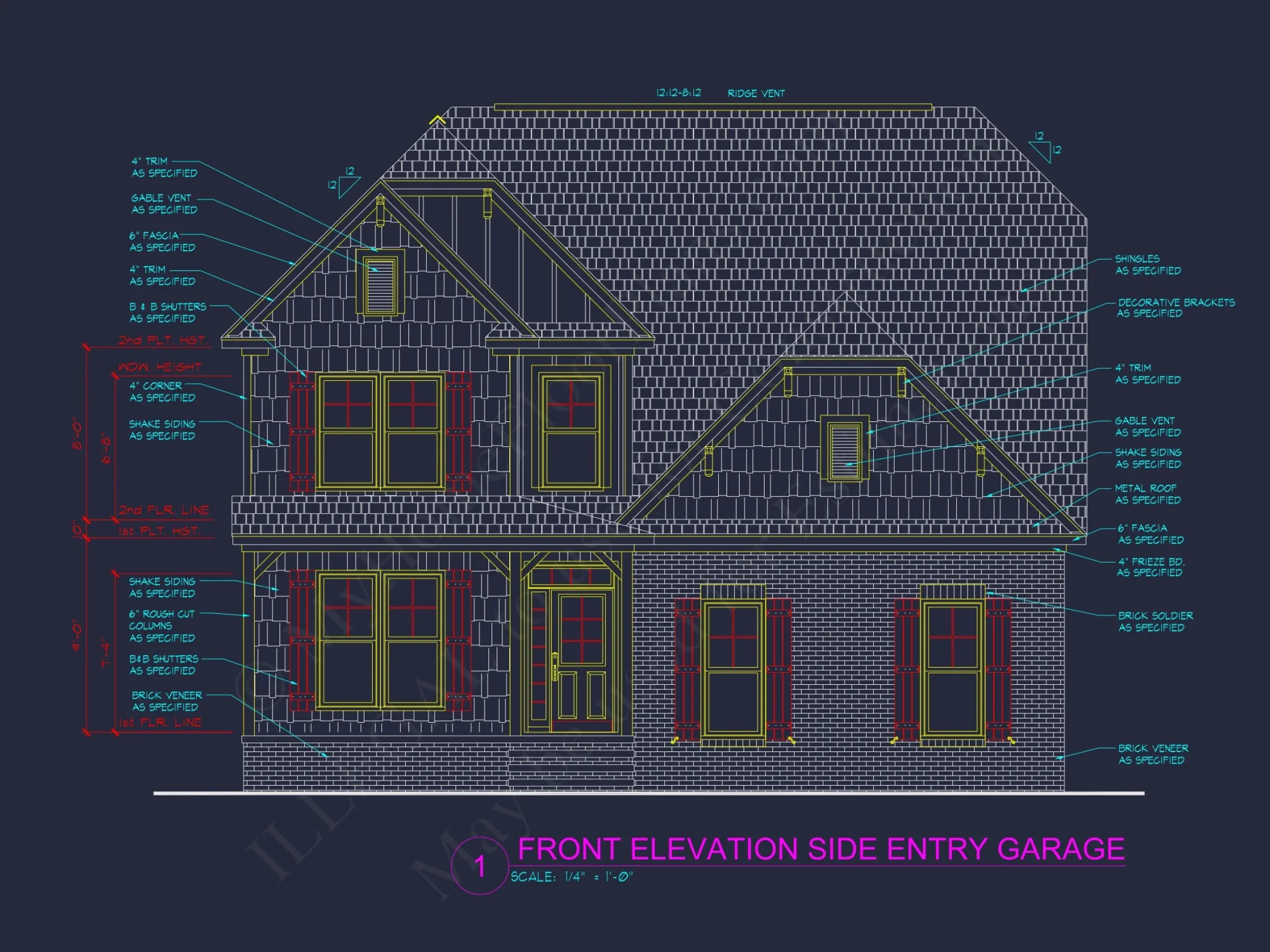 Modern Craftsman house Plan: Floor Plans, CAD & Designs