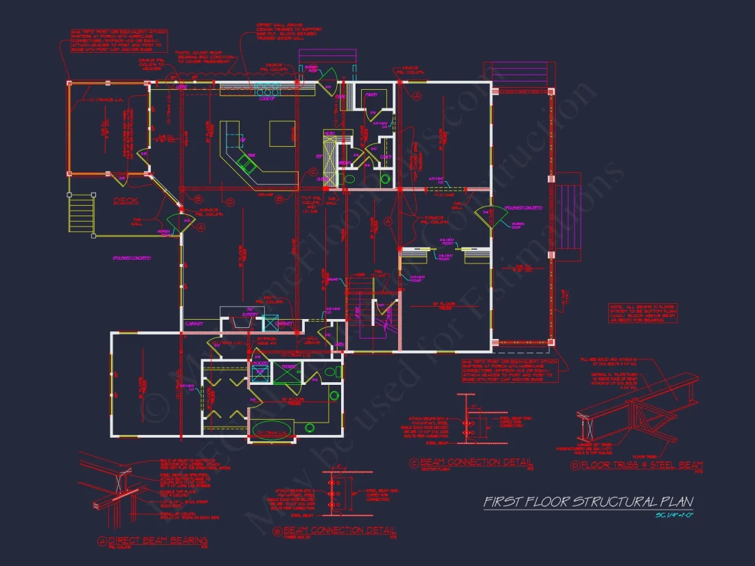 Traditional Farmhouse house Plan w/Basement & Garage - 6, 341 SqFt