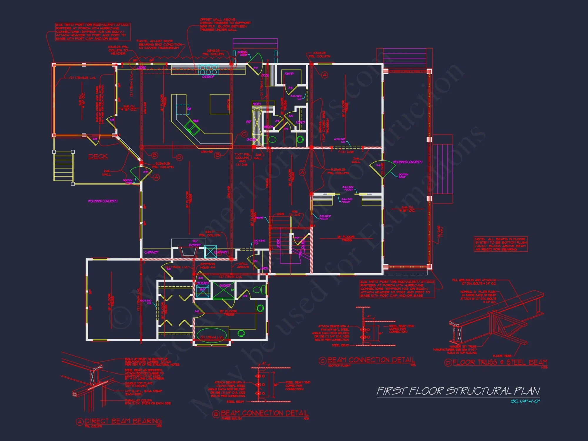 Traditional Farmhouse house Plan w/Basement & Garage - 6, 341 SqFt